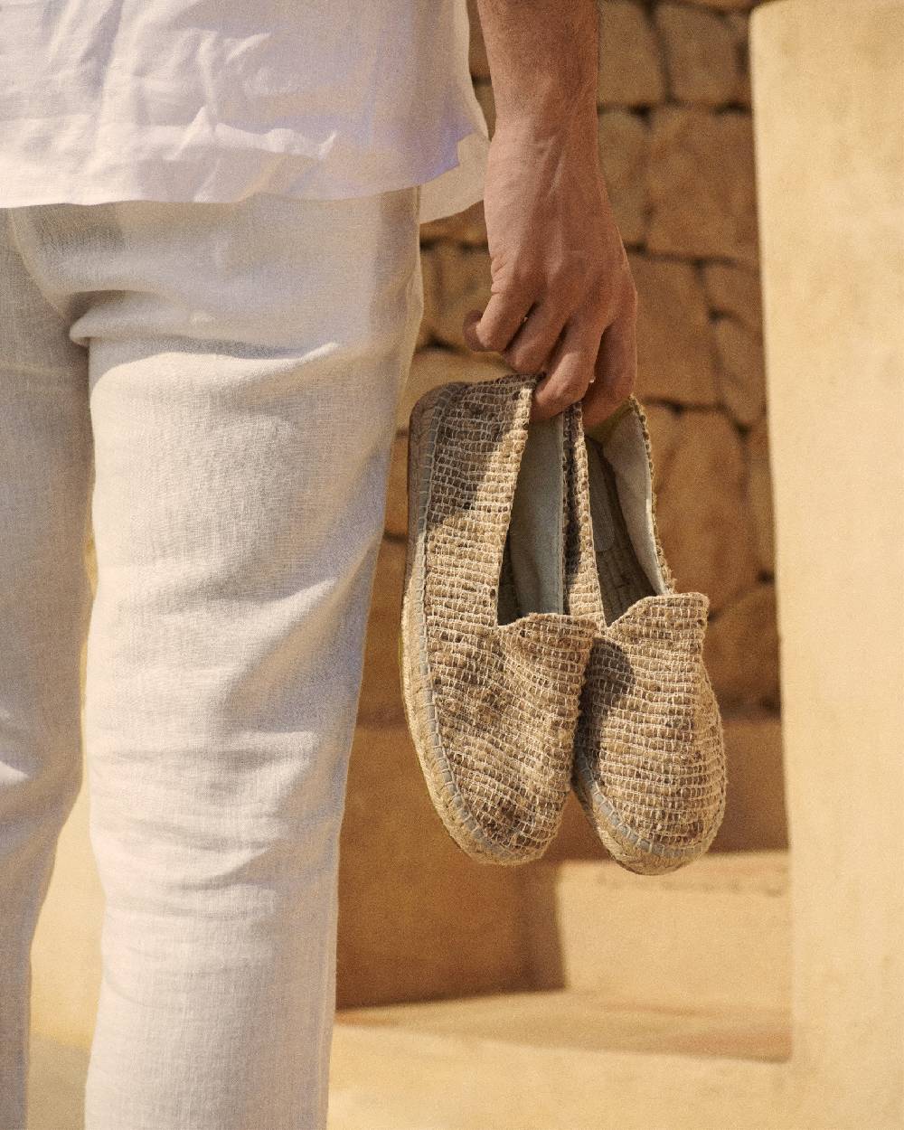 Manebí Raw Woven Silk \u0026 Cotton Espadrilles - Yucatán Natural Promozione