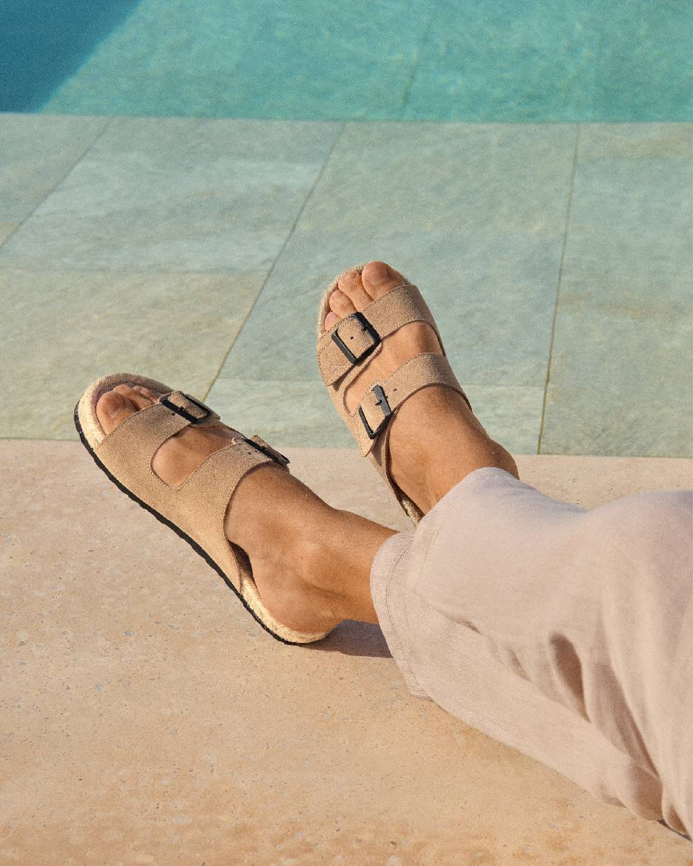 Manebí Suede Nordic Sandals - Hamptons Vintage Taupe Negozi Online