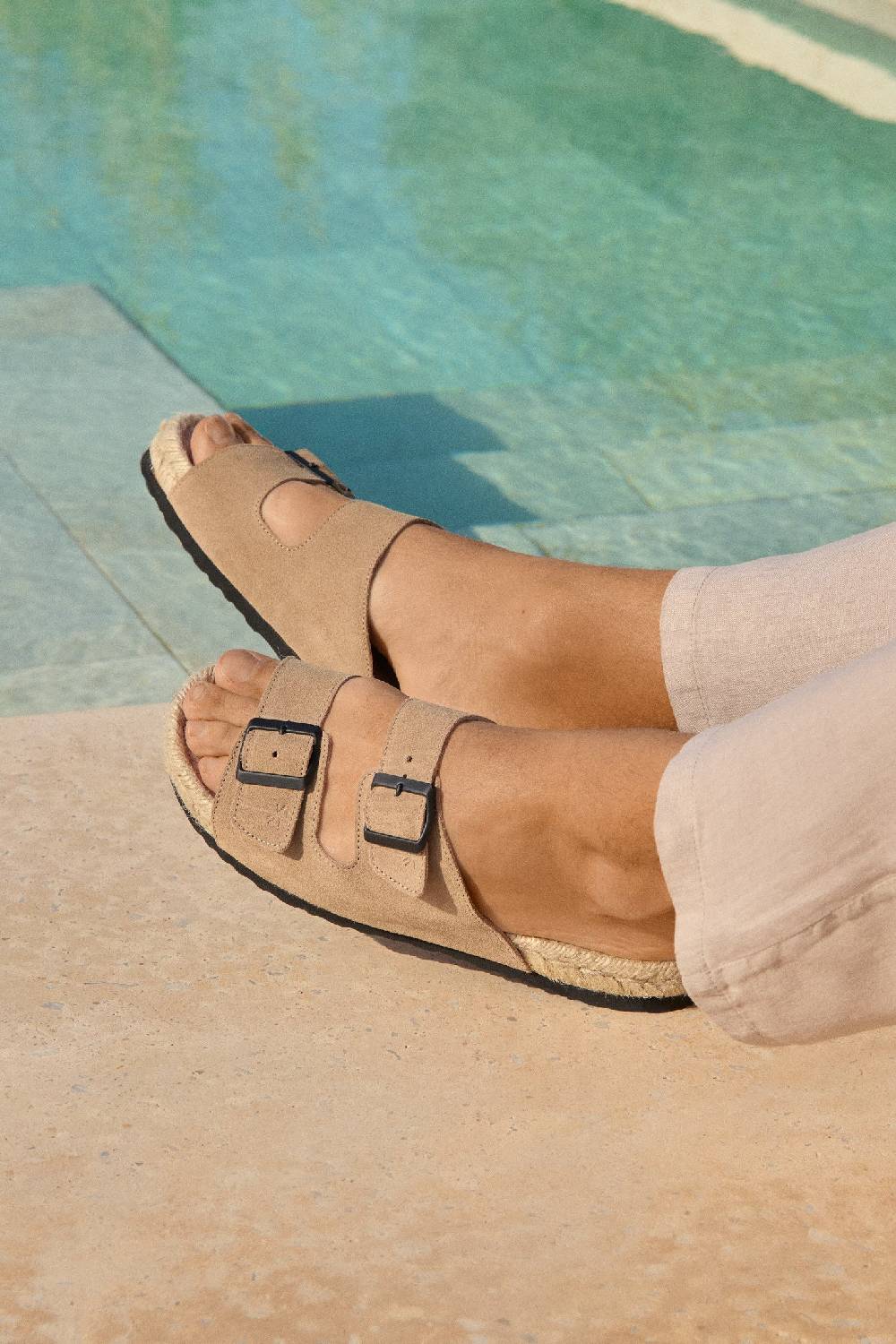 Manebí Suede Nordic Sandals - Hamptons Vintage Taupe Negozi Online
