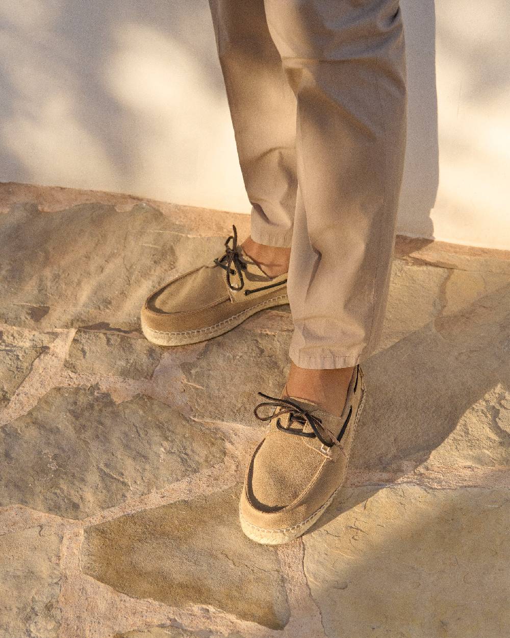 Manebí Scarpe da barca - Hamptons - Washed Beige Shopping Online