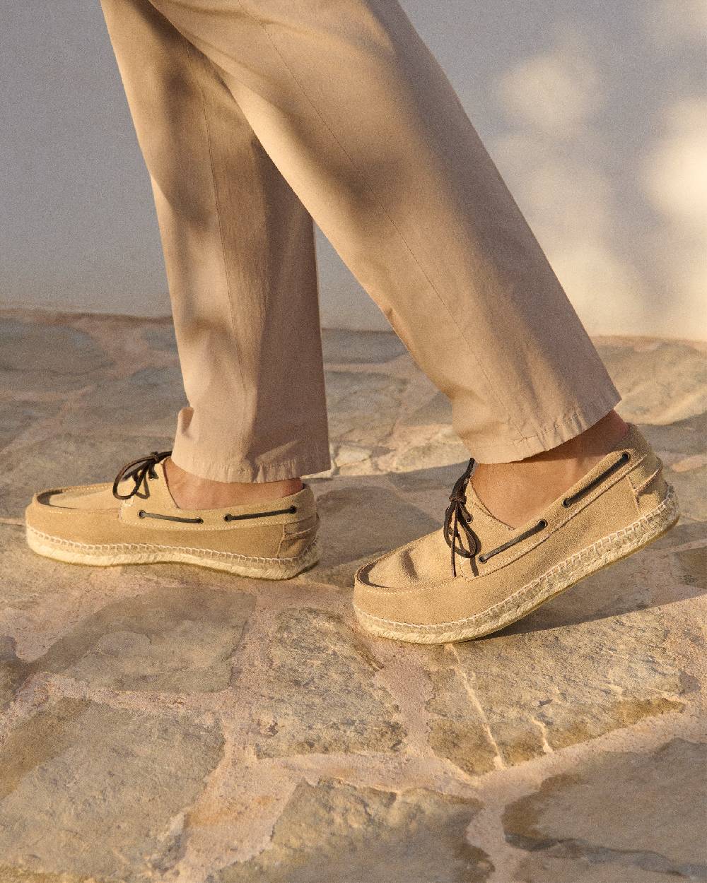 Manebí Scarpe da barca - Hamptons - Washed Beige Shopping Online