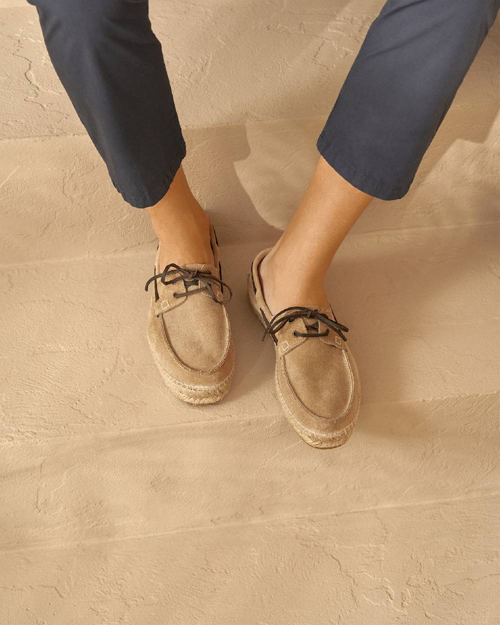 Manebí Scarpe da barca - Hamptons - Washed Beige Shopping Online
