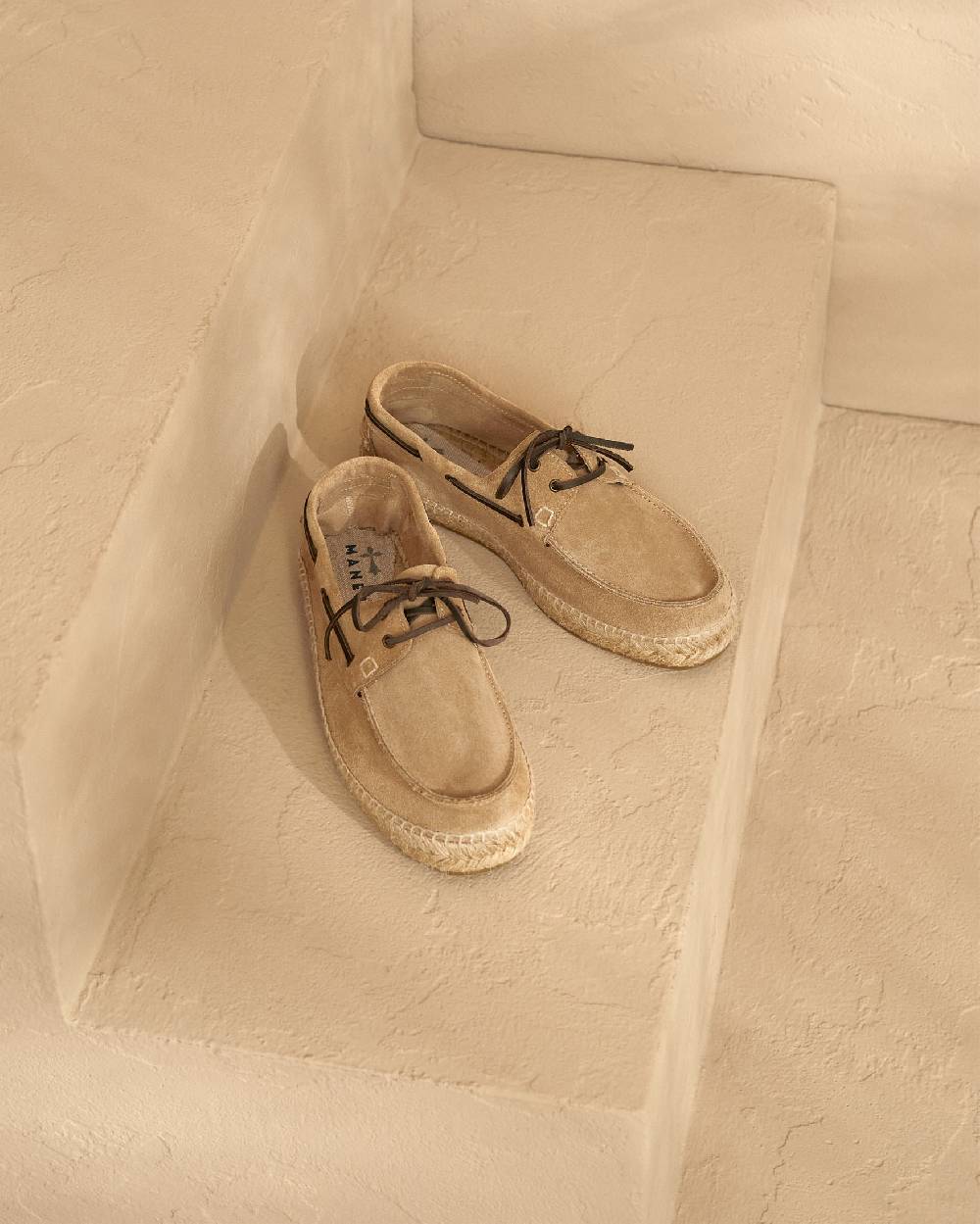 Manebí Scarpe da barca - Hamptons - Washed Beige Shopping Online