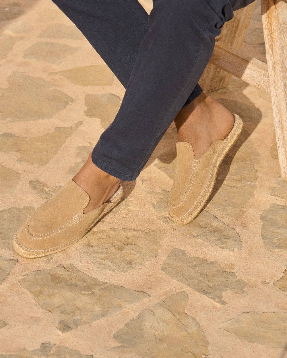 Manebí Mocassini Sabot Traveler - Hamptons - Washed Beige Sottocosto