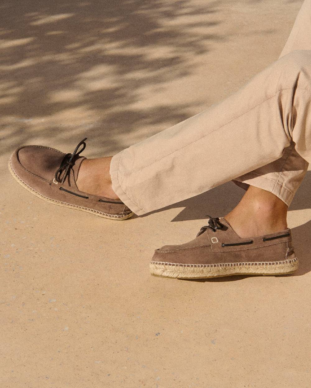 Manebí Suede Boat-Shoes Espadrilles - Hamptons Dark Moka Convenienza