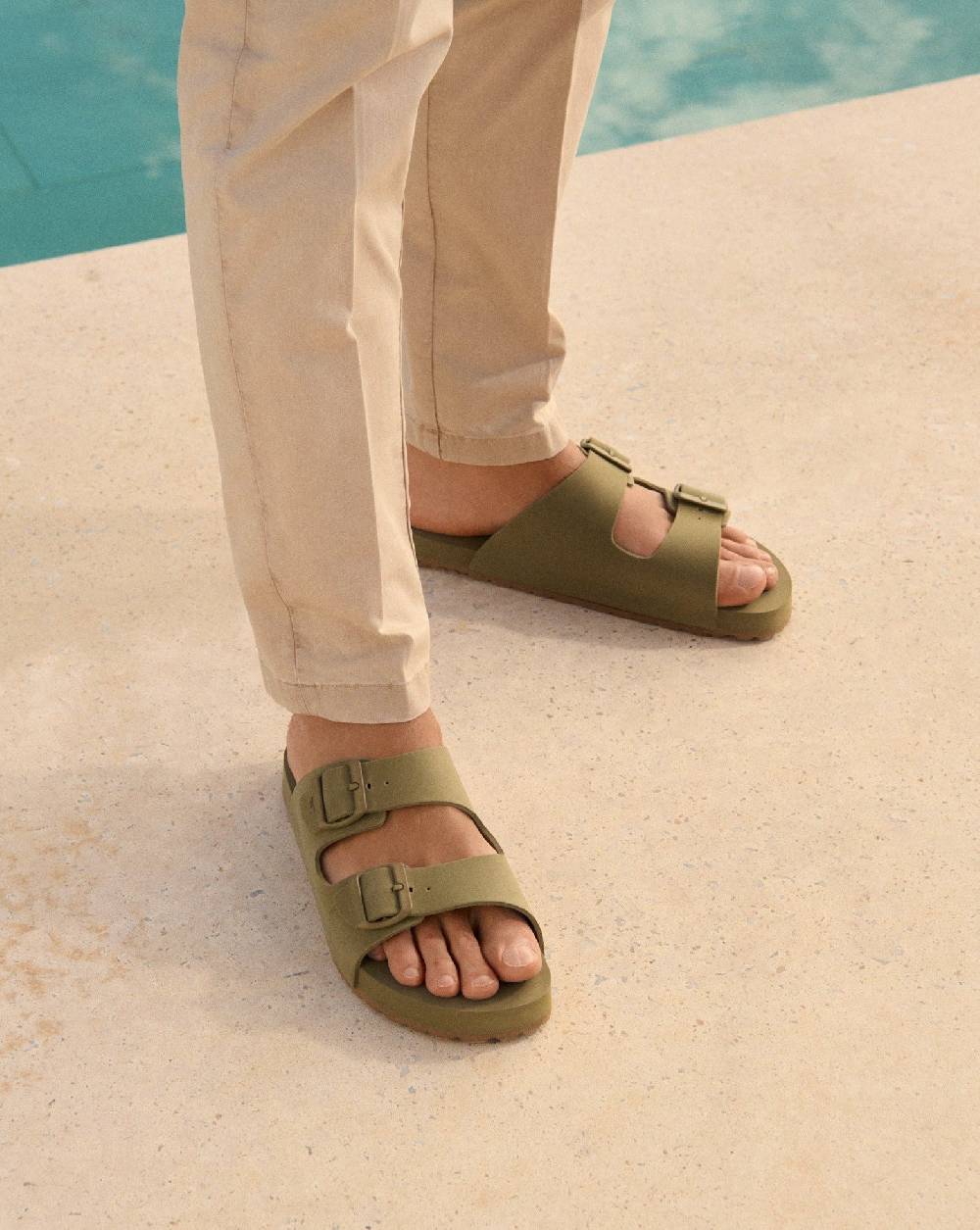 Manebí Eva Swim Sandals - Honolulu Kaki Green Economico