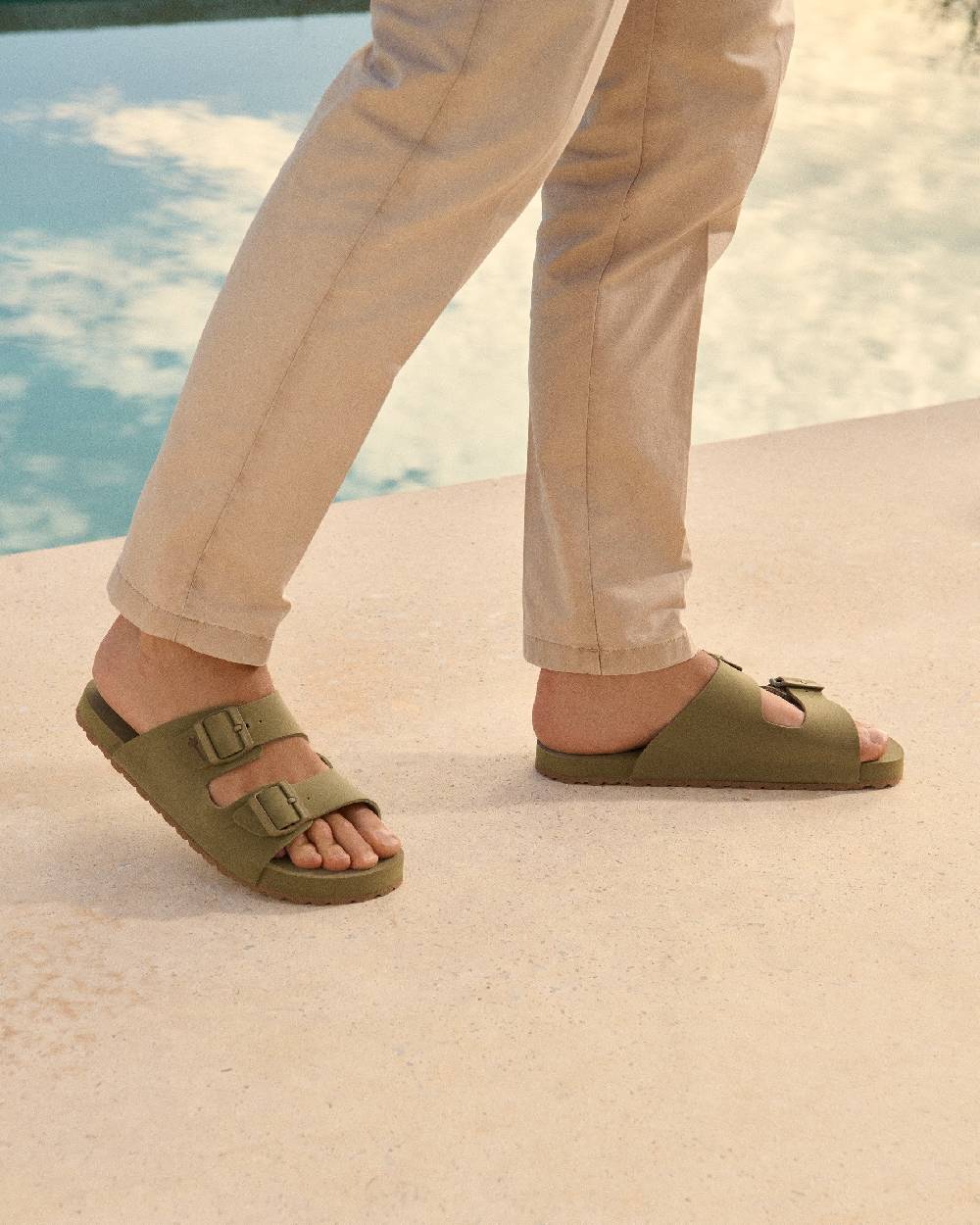 Manebí Eva Swim Sandals - Honolulu Kaki Green Economico