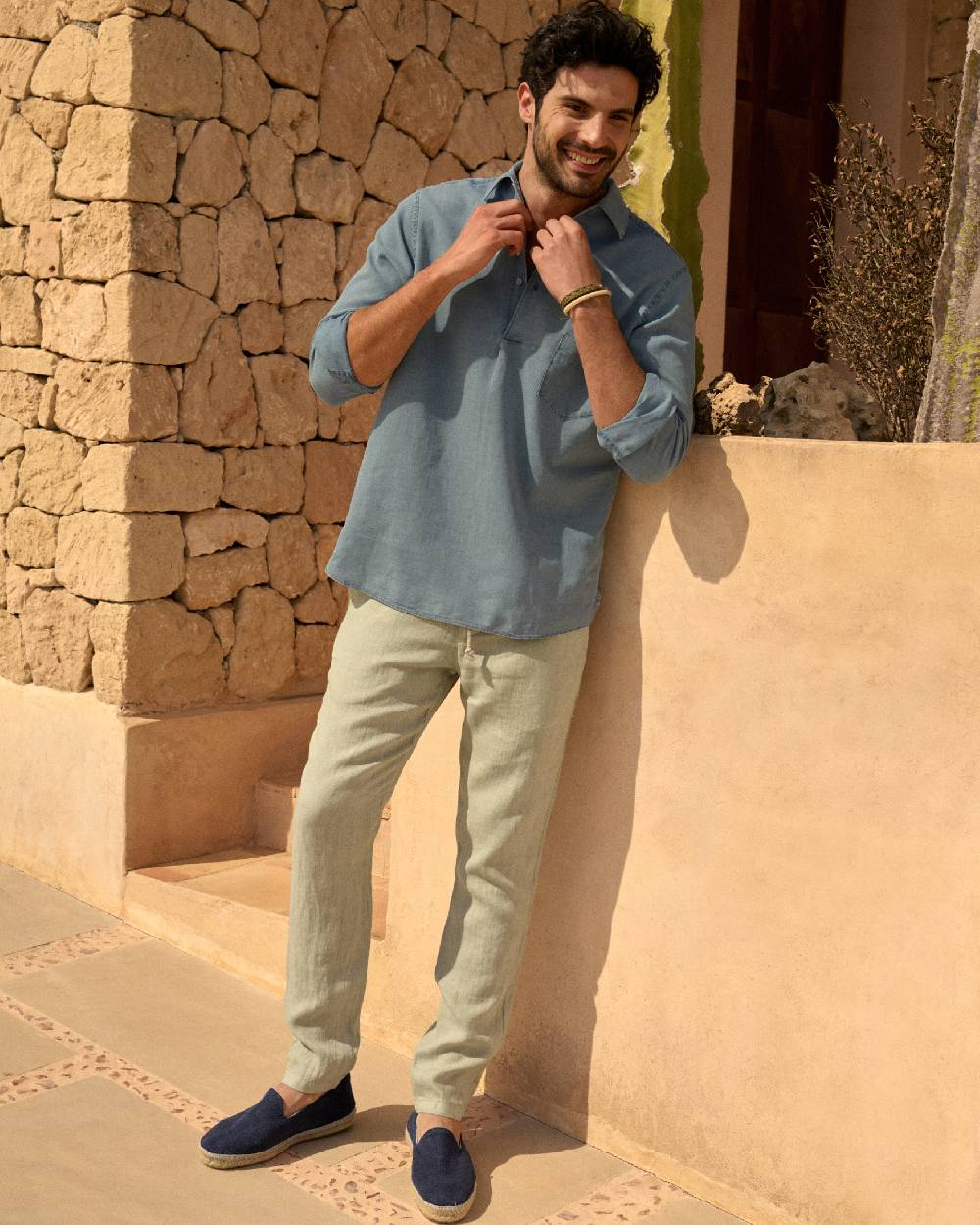 Manebí Lenim: Linen Denim|Nassau Polo Shirt Nuova