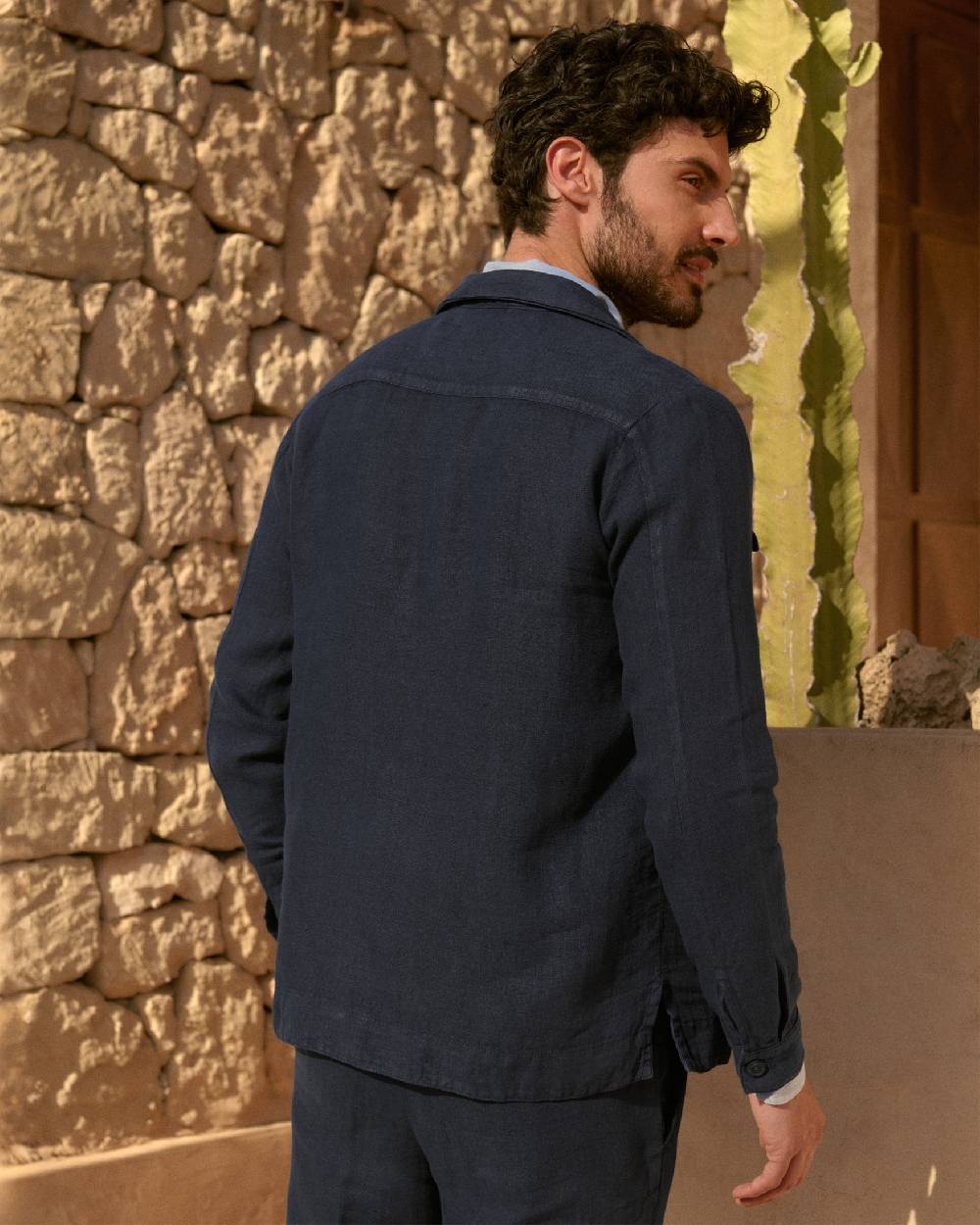 Manebí Irish Linen Savana Jacket - Night Blue Italy