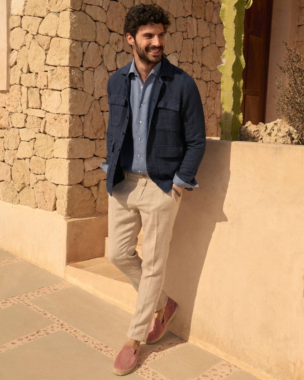 Manebí Irish Linen Savana Jacket - Night Blue Italy