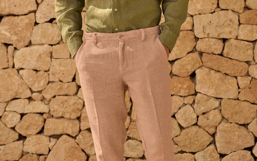 Manebí Woven Linen Milano Trousers - Spanish Villa Shopping Online