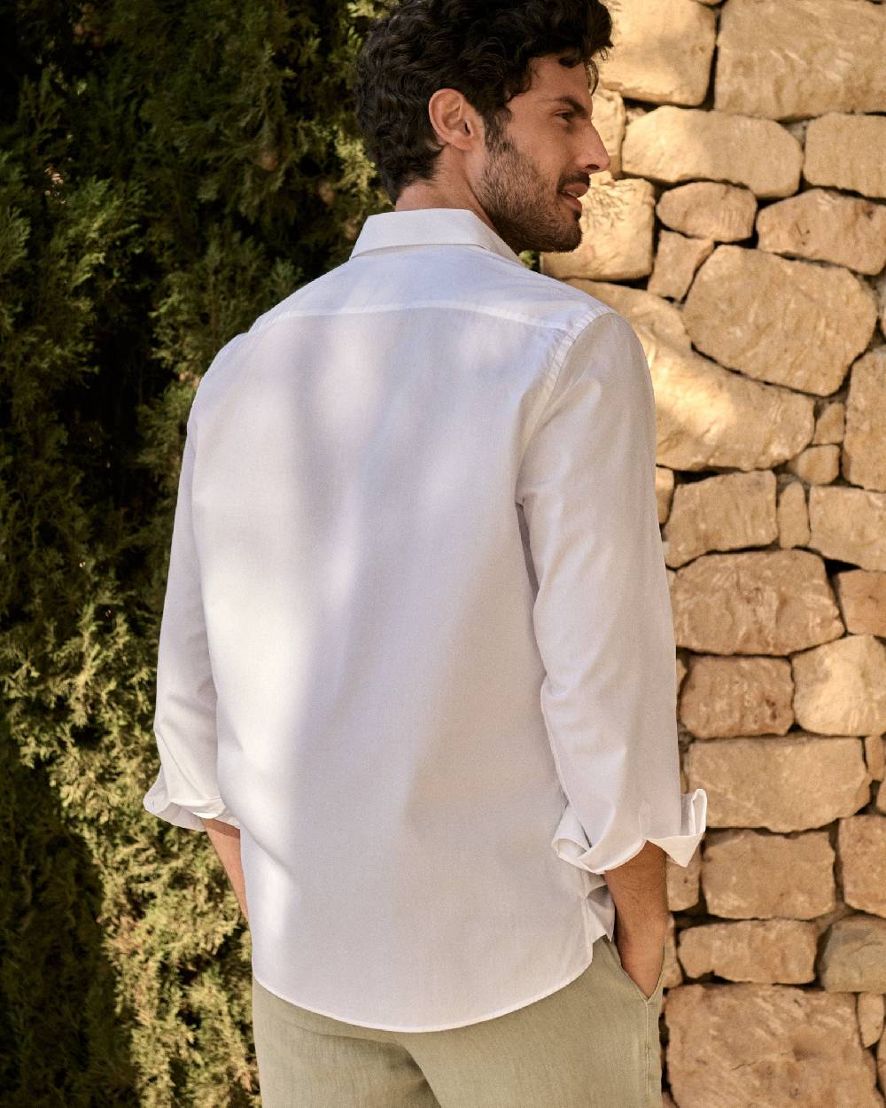 Manebí Poplin Panama Shirt - Off White Convenienza