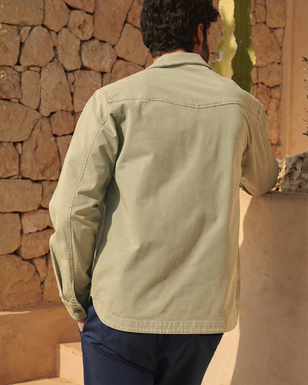 Manebí Stonewashed Cotton|Santa Fe Field Jacket - Embroidered Logo Military Green Latest stili