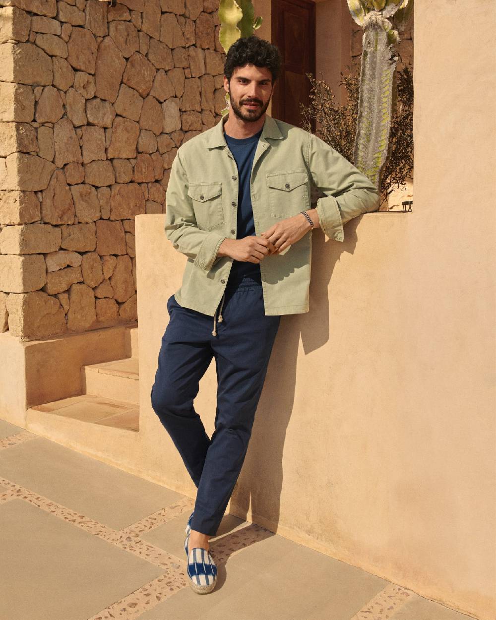 Manebí Stonewashed Cotton|Santa Fe Field Jacket - Embroidered Logo Military Green Latest stili