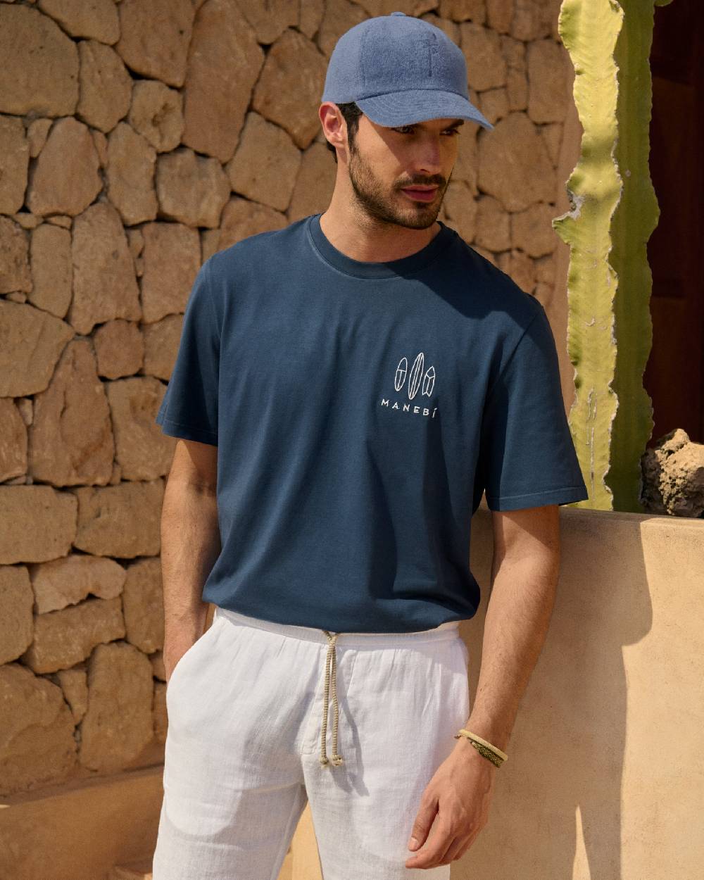 Manebí Organic Terry Cotton Lucca Cap - Petrole Super sconto