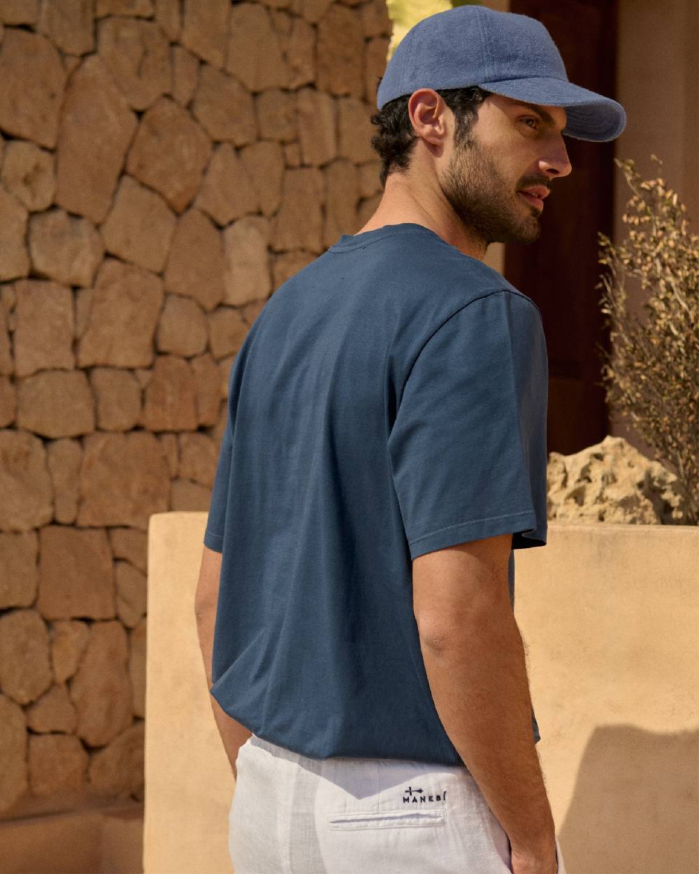 Manebí Organic Terry Cotton Lucca Cap - Petrole Super sconto