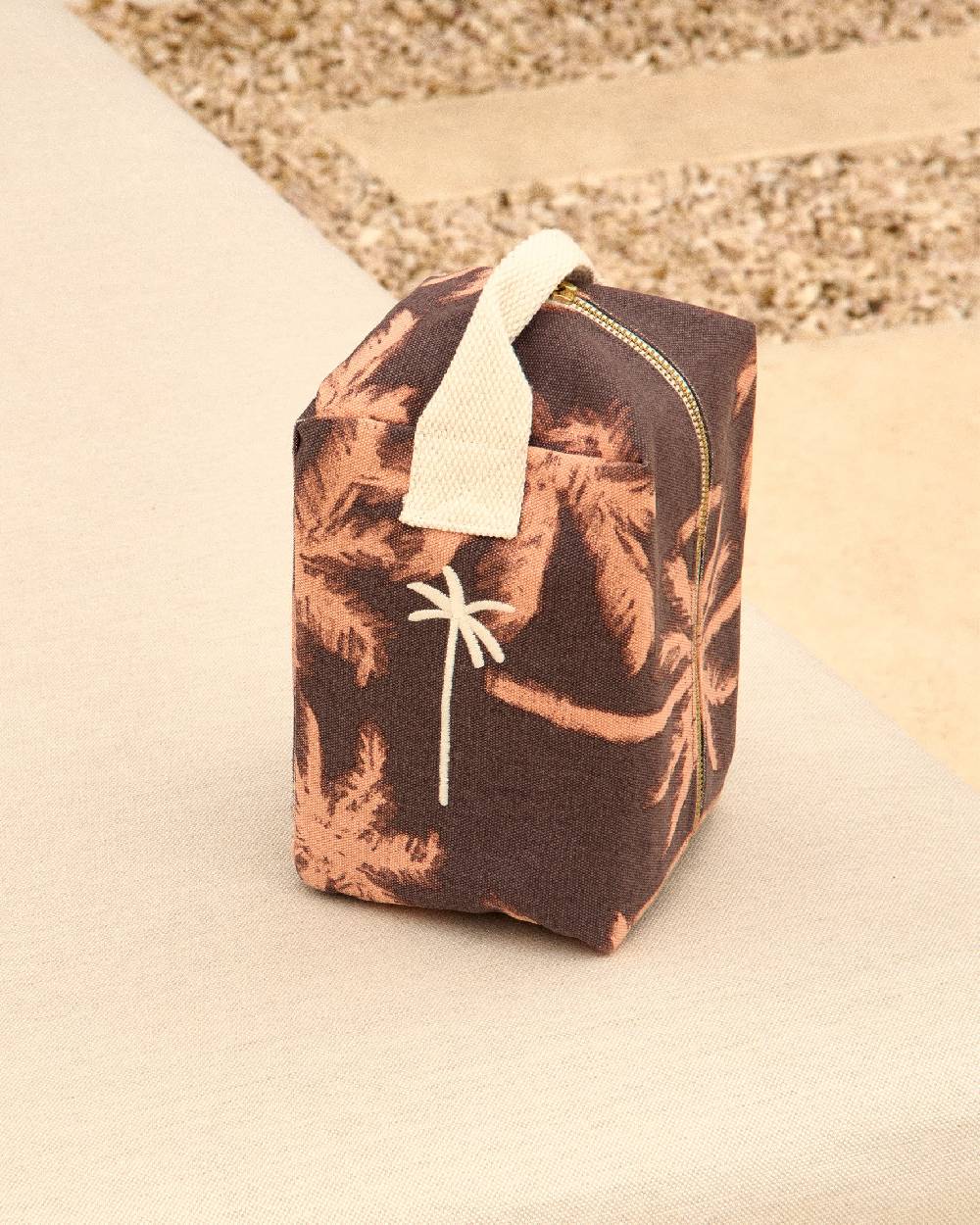 Manebí Canvas Large Beauty - Cocoa \u0026 Orange Rust Maxi Palm Spedizione Gratuita