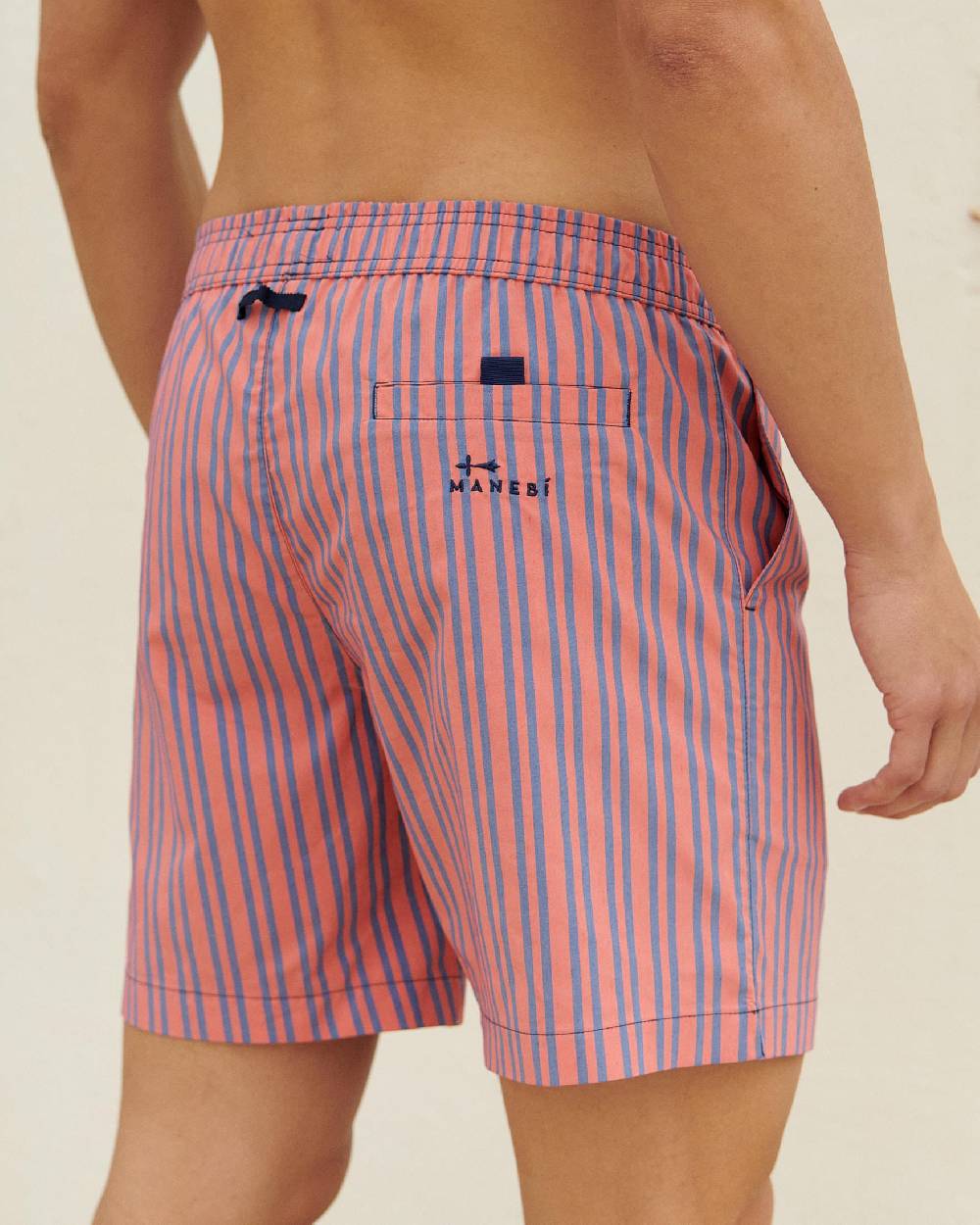 Manebí Printed Swim Shorts - Red And Navy Blue Vendita Calda