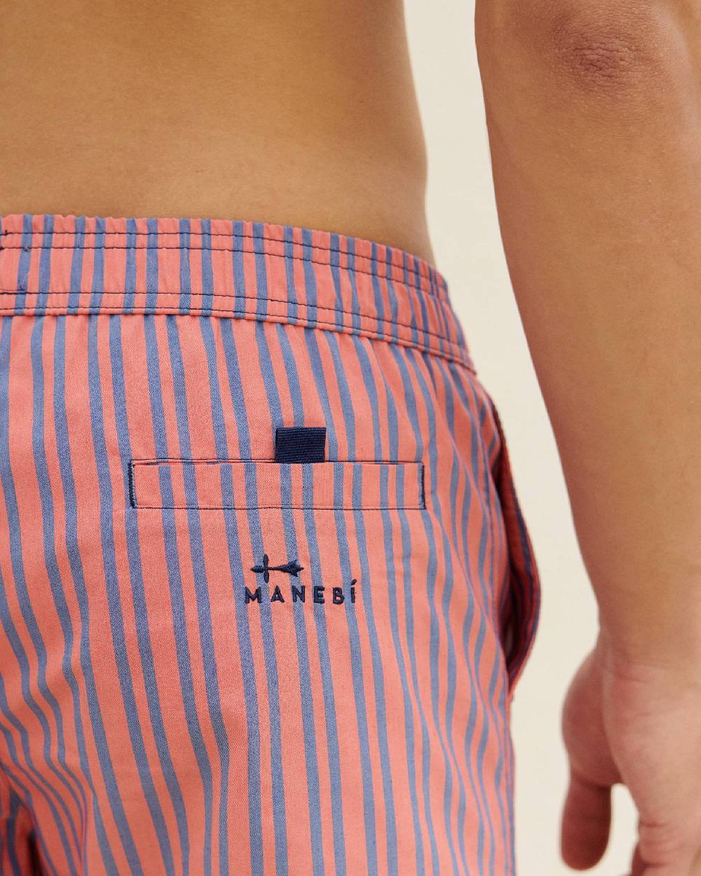 Manebí Printed Swim Shorts - Red And Navy Blue Vendita Calda