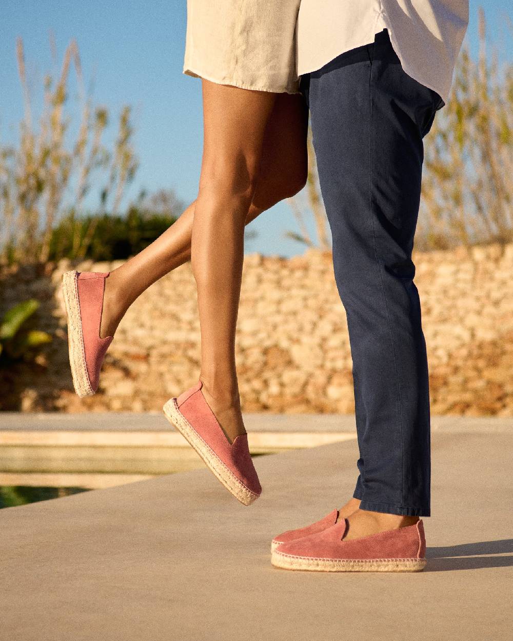 Manebí Suede Double Sole Espadrilles - Hamptons Terracotta Nuova
