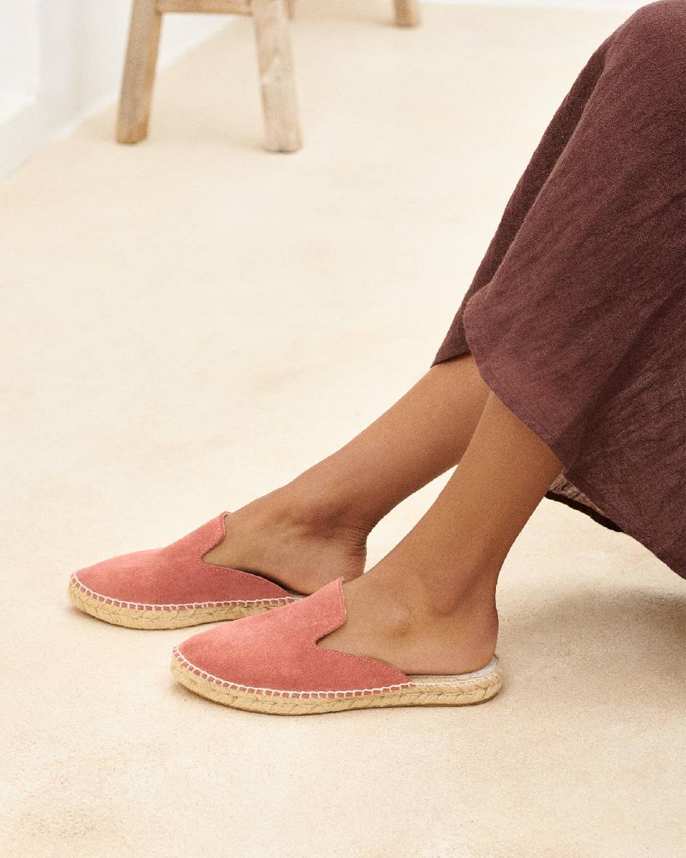 Manebí Suede Mules - Terracotta Italy