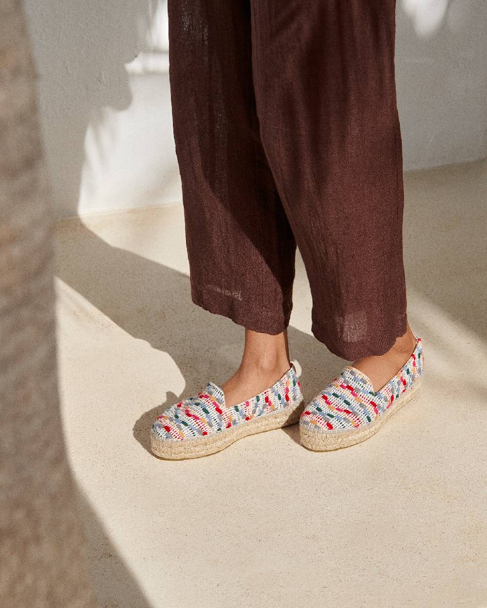 Manebí Cotton Jaquard|Double Sole Espadrilles - Multicolor Stripes Fino Al -60%