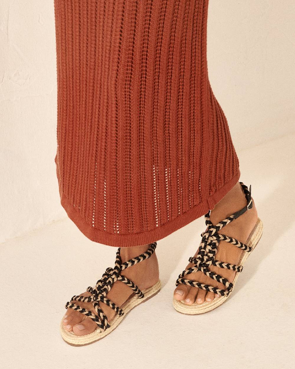 Manebí Jute Tie-Up Rope Sandals - Yucatán Natural Tie-Up Sottocosto