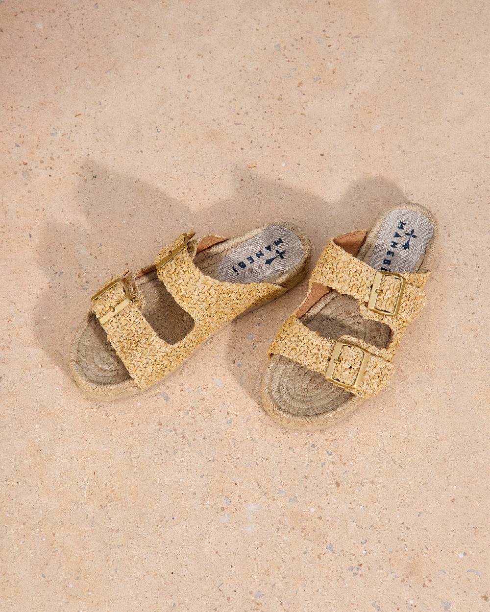 Manebí Raffia Nordic Sandals - Raffia Net Economico
