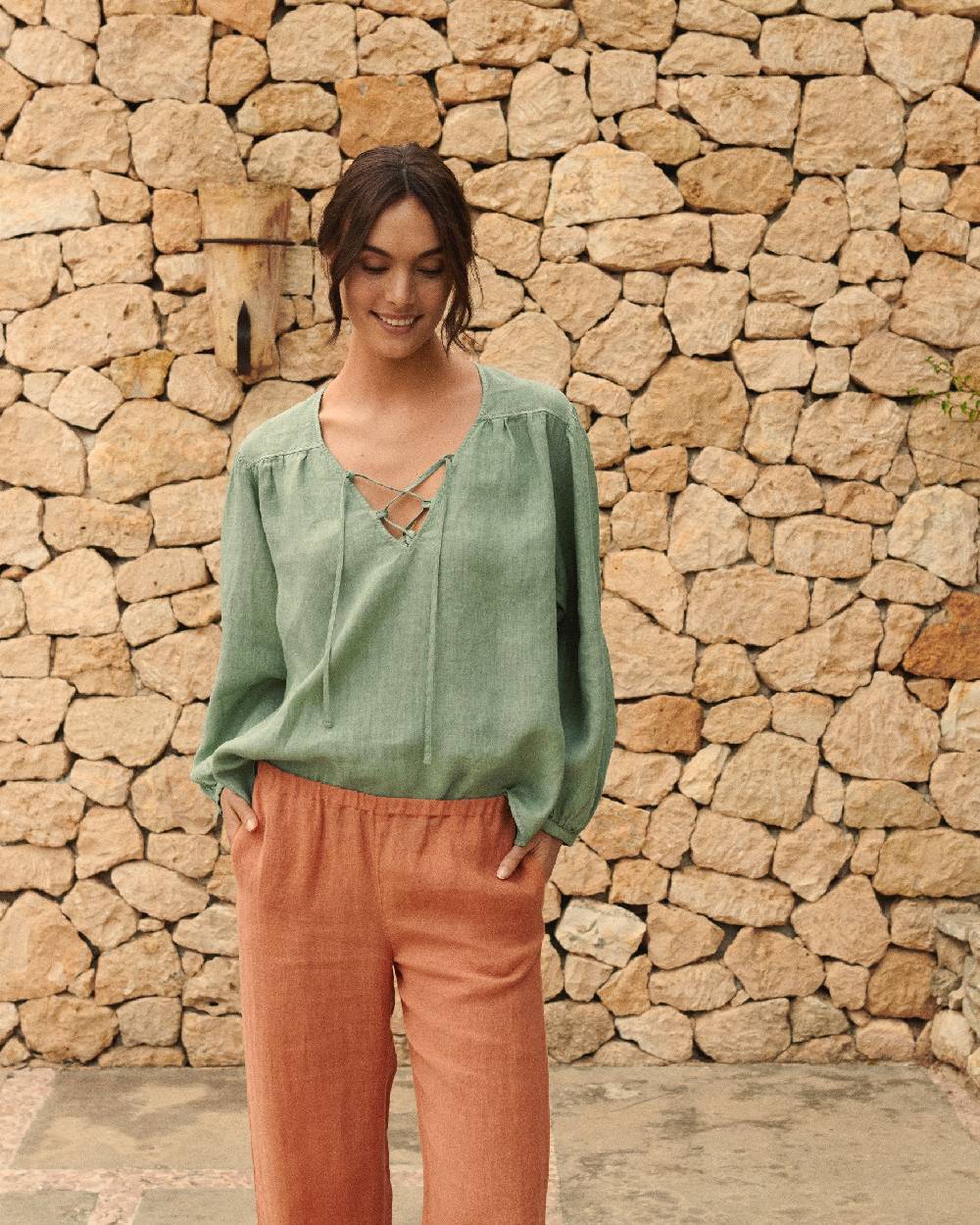 Manebí Linen Varadero Shirt - Mineral Green I Più Venduti