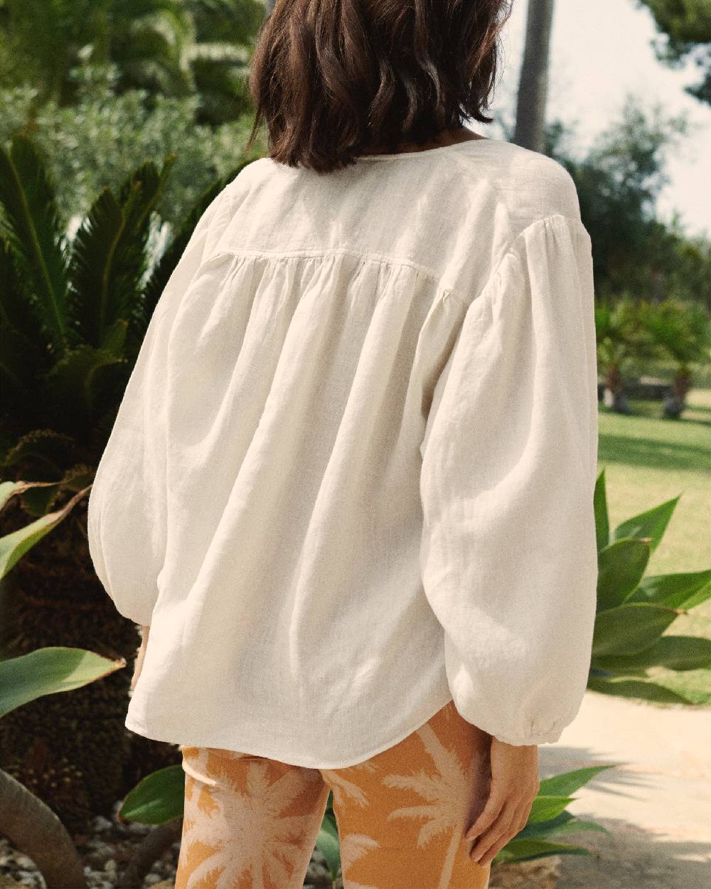 Manebí Linen Varadero Shirt - Eggnog Vendite Flash