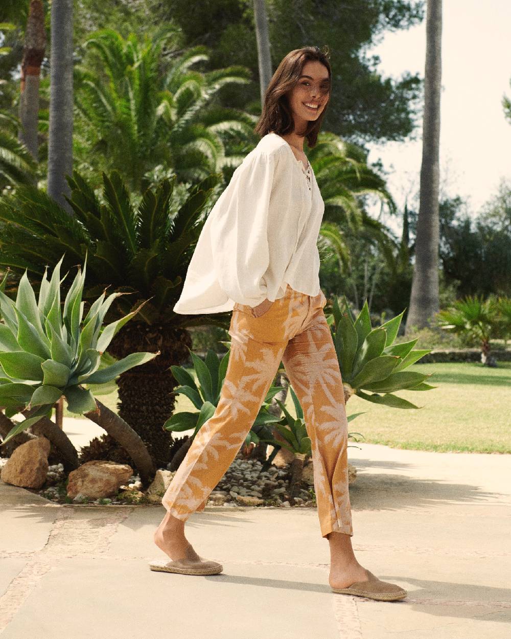 Manebí Linen Varadero Shirt - Eggnog Vendite Flash