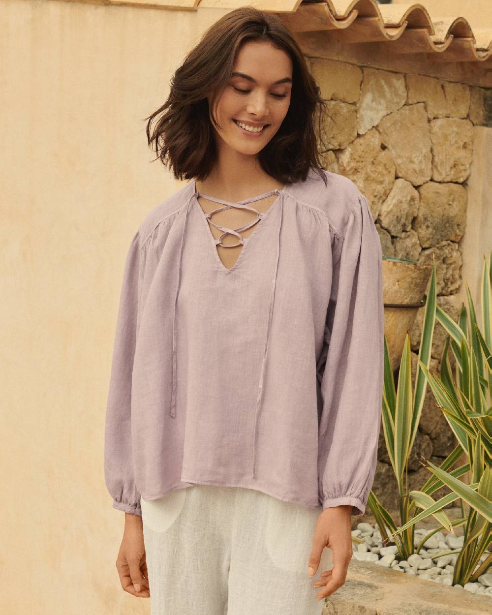 Manebí Linen Varadero Shirt - Iris Negozio
