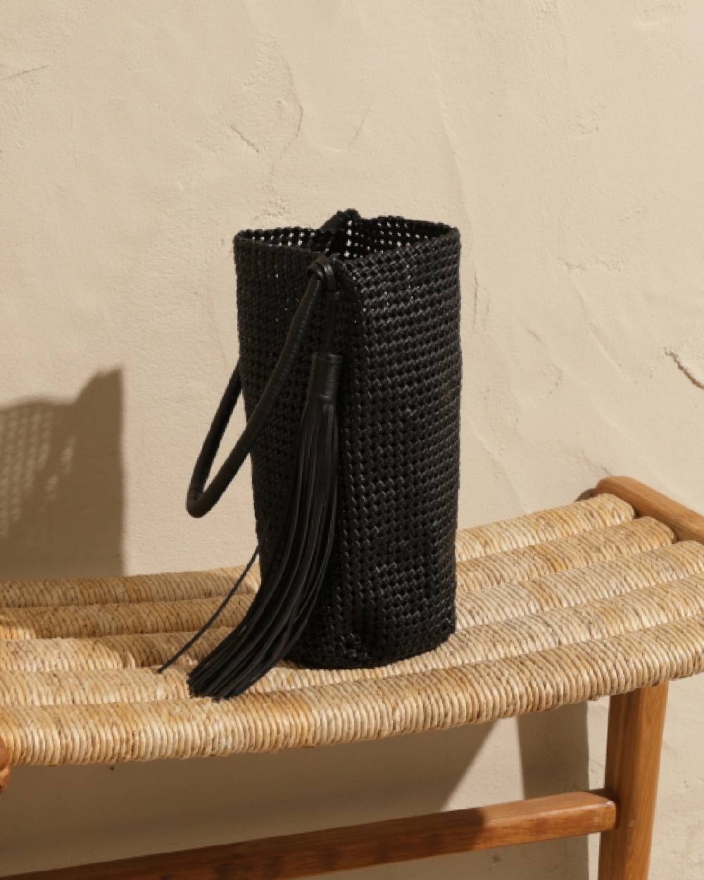 Manebí Borsa a Secchiello Intrecciata in Pelle - Black Fino Al -60%