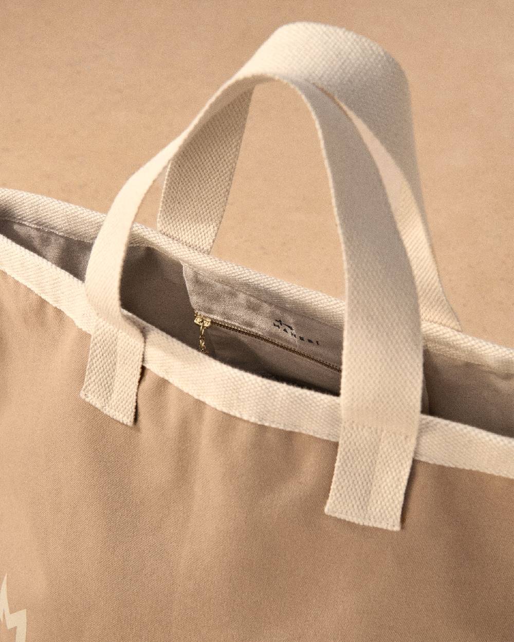Manebí Canvas California Tote Bag - Desert With Ecru Logo Shopping Online
