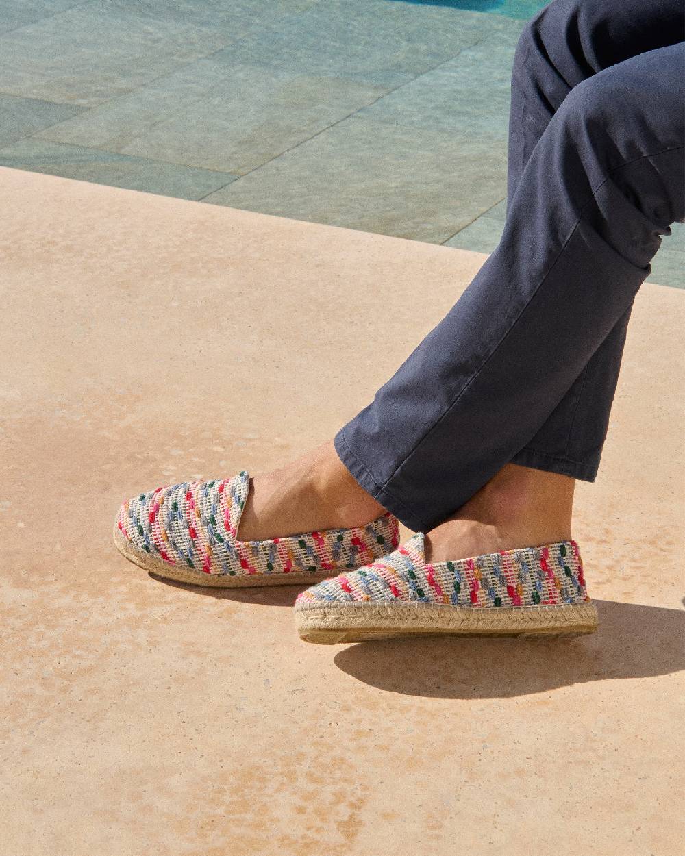 Manebí Cotton Jaquard Espadrilles - Multicolor Stripes Online