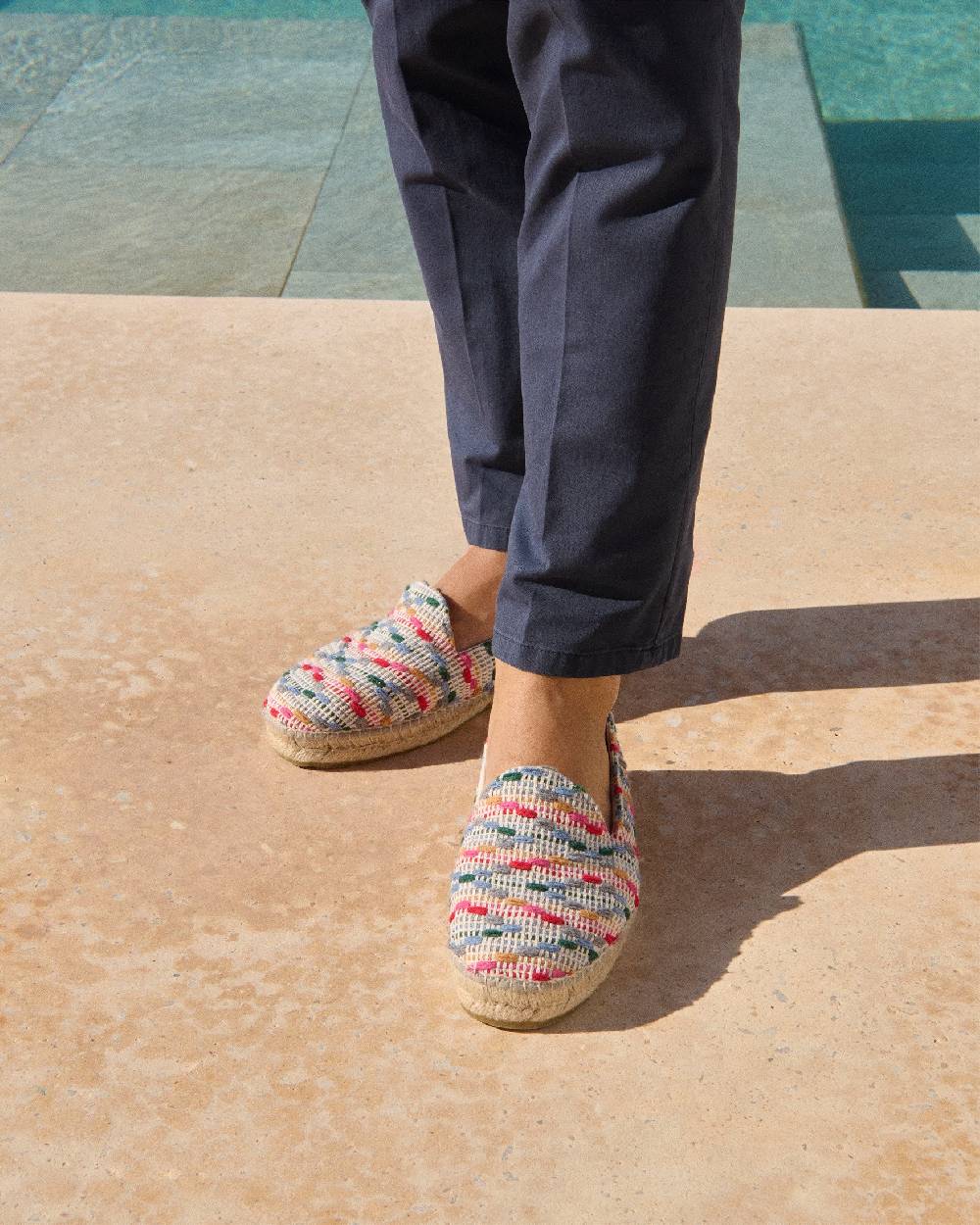 Manebí Cotton Jaquard Espadrilles - Multicolor Stripes Online