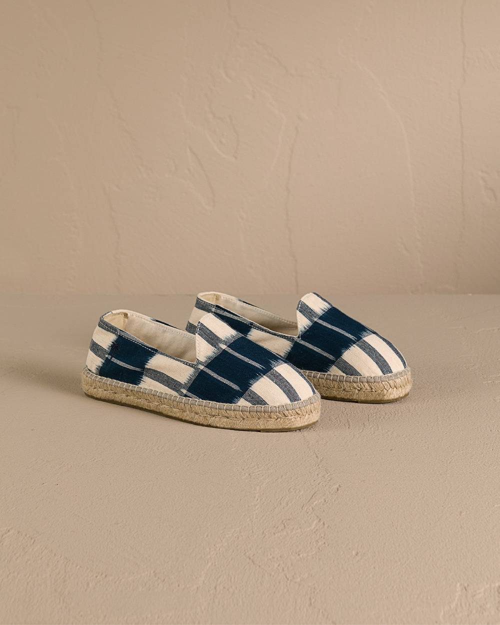 Manebí Dyed Cotton Espadrilles - Navy Blue And Indigo Pattern Vendita Calda