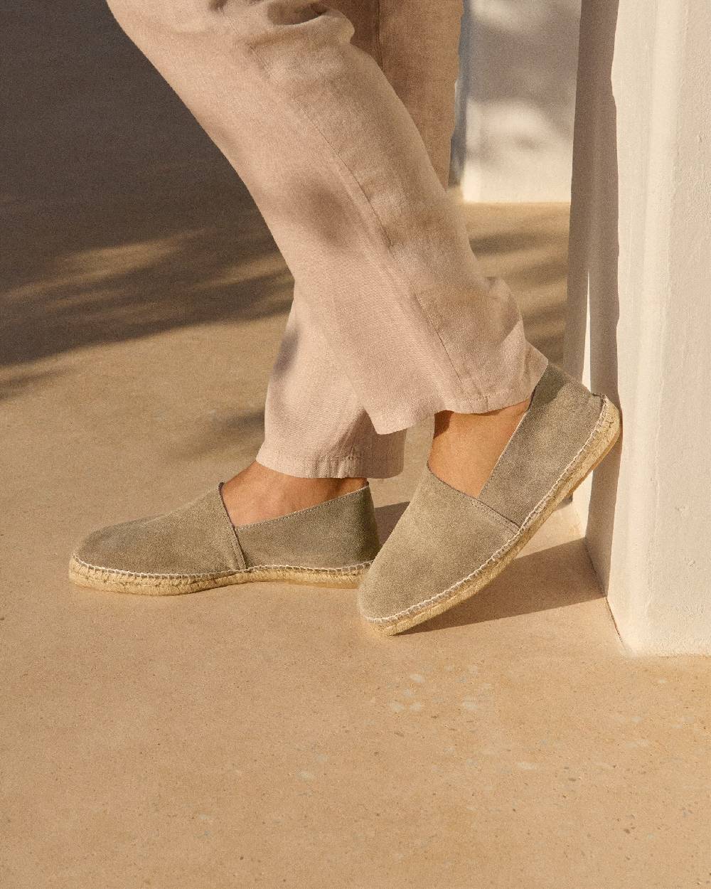 Manebí Suede Square Toe Espadrilles - Forest Saldi Di Fabbrica