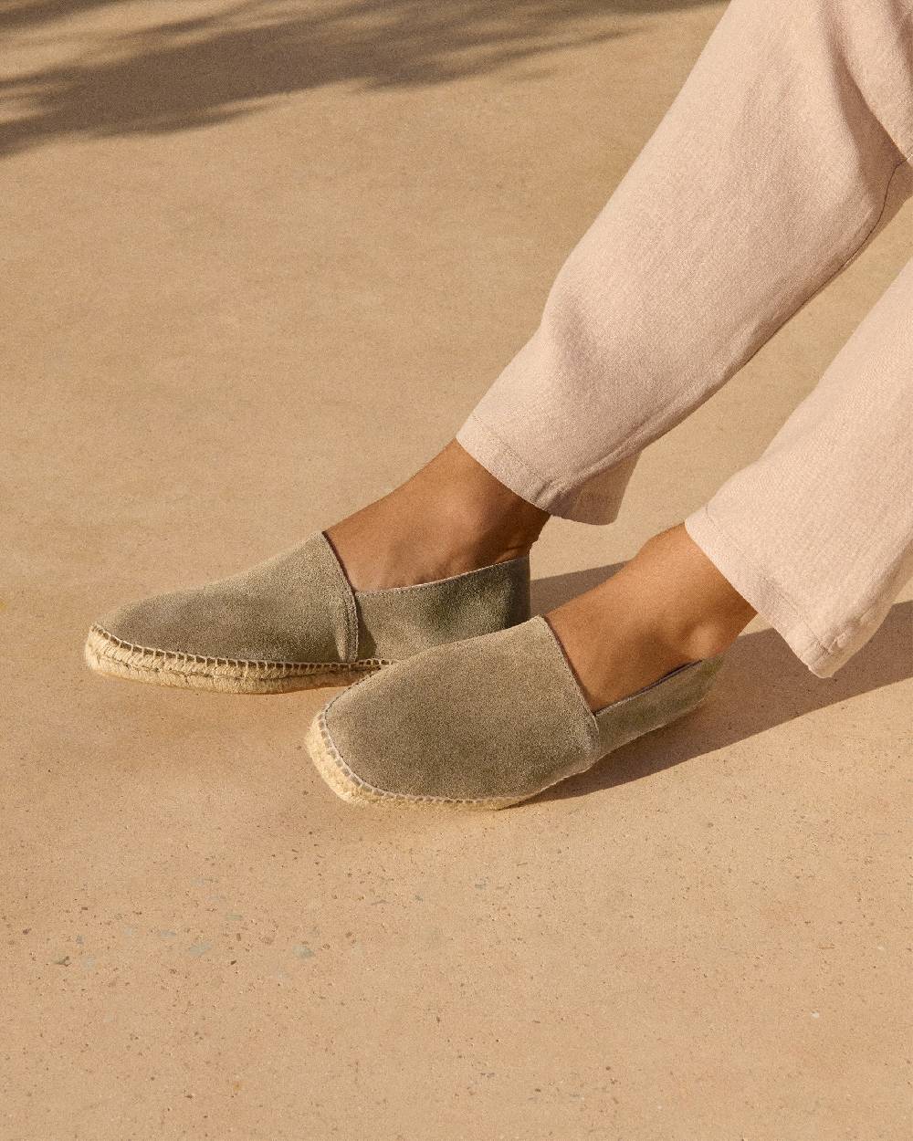 Manebí Suede Square Toe Espadrilles - Forest Saldi Di Fabbrica