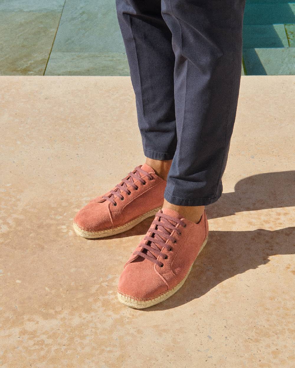 Manebí Suede LaceUp Espadrilles - Terracotta Offerta speciale