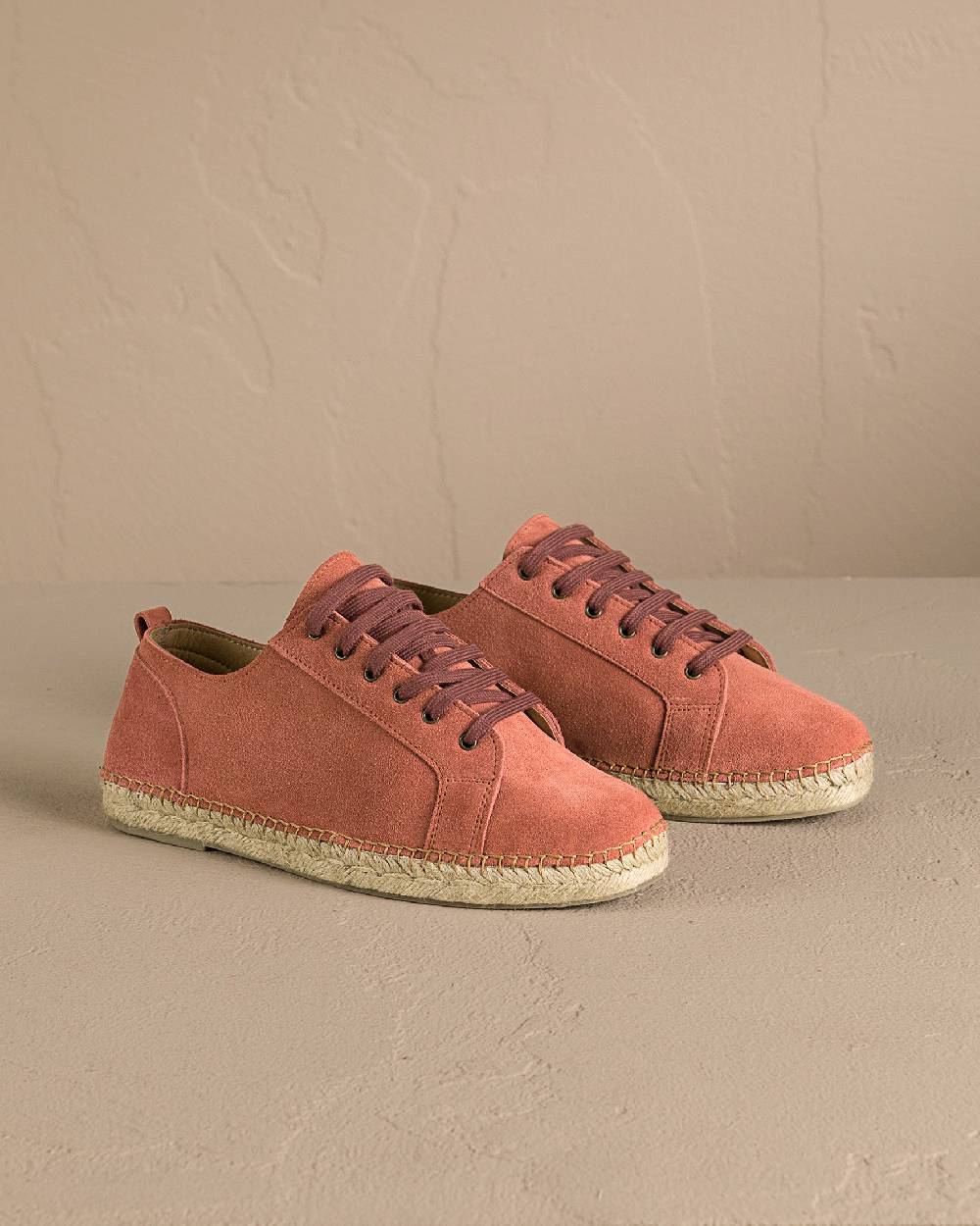 Manebí Suede LaceUp Espadrilles - Terracotta Offerta speciale