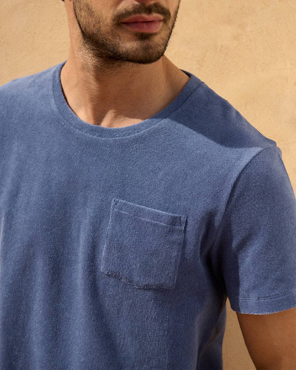 Manebí Organic Terry Cotton|Emilio T-Shirt - Petrole Nuovo