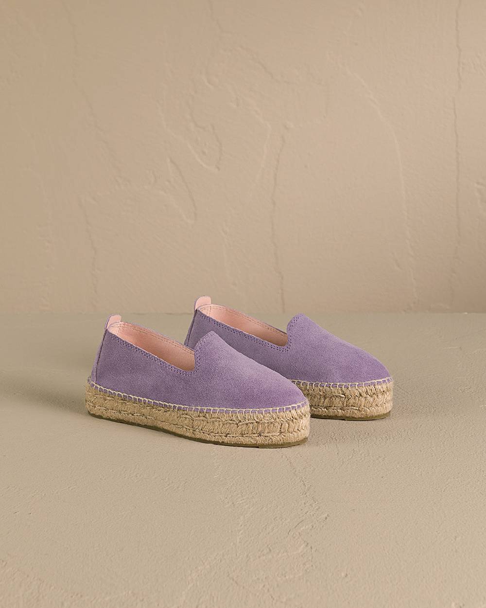 Manebí Suede Double Sole Espadrilles - Hamptons Wisteria Lilac Promozione