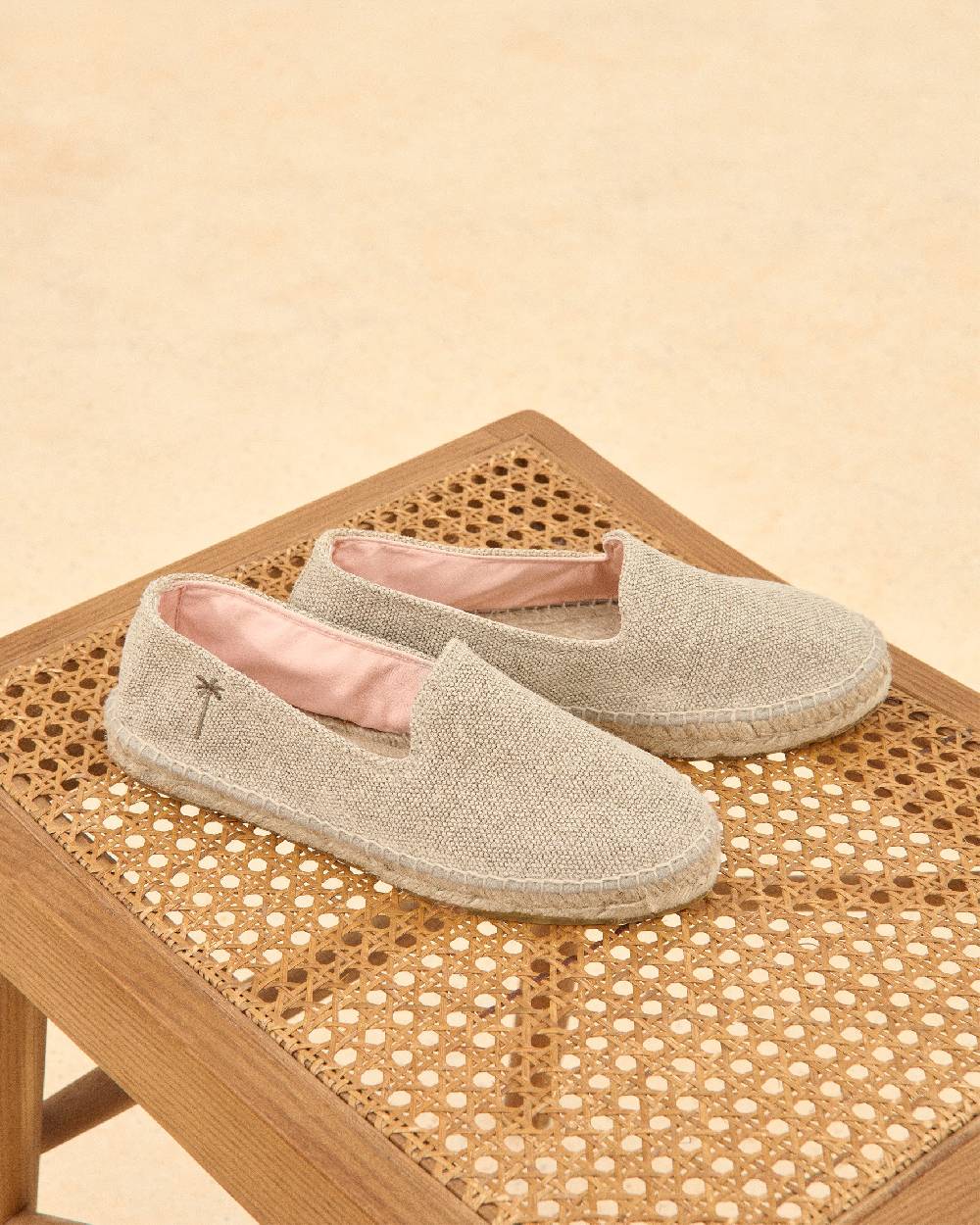 Manebí Organic Linen Flat Espadrilles - La Havana Natural Consegna Veloce