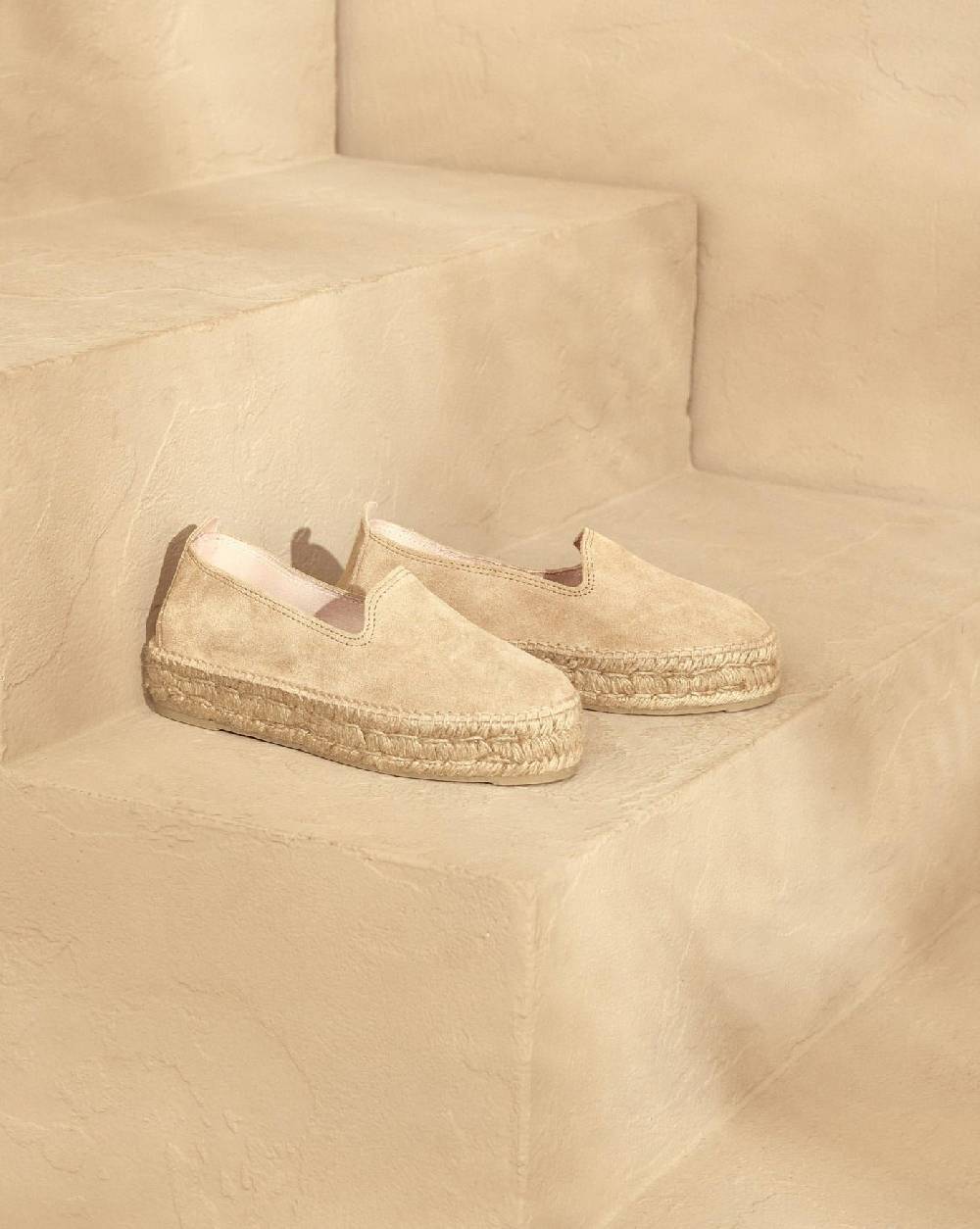 Manebí Espadrillas con Doppia Suola - Hamptons - Champagne Beige Promozione Limitata