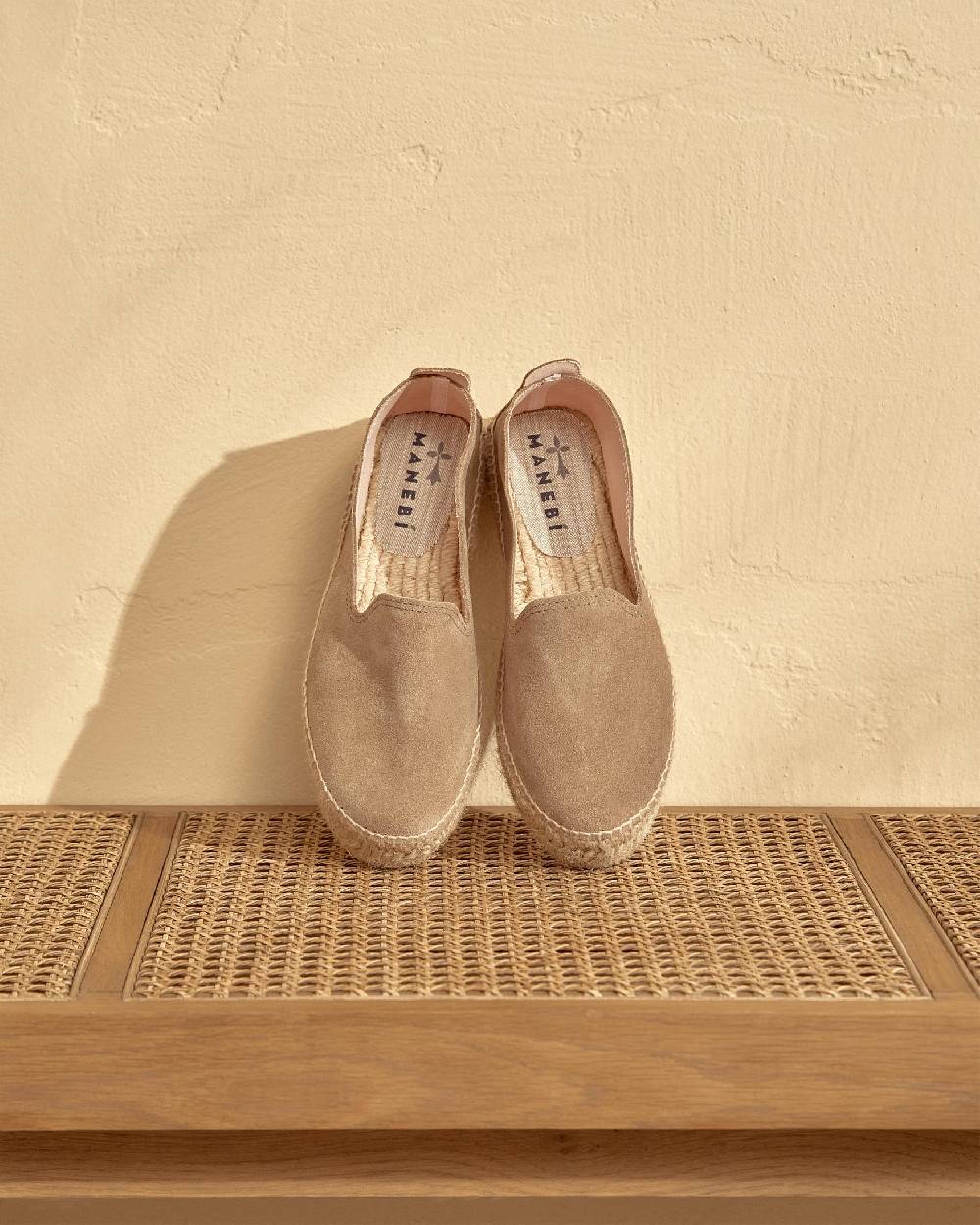 Manebí Espadrillas con Doppia Suola - Hamptons - Vintage Taupe Affare Del Giorno