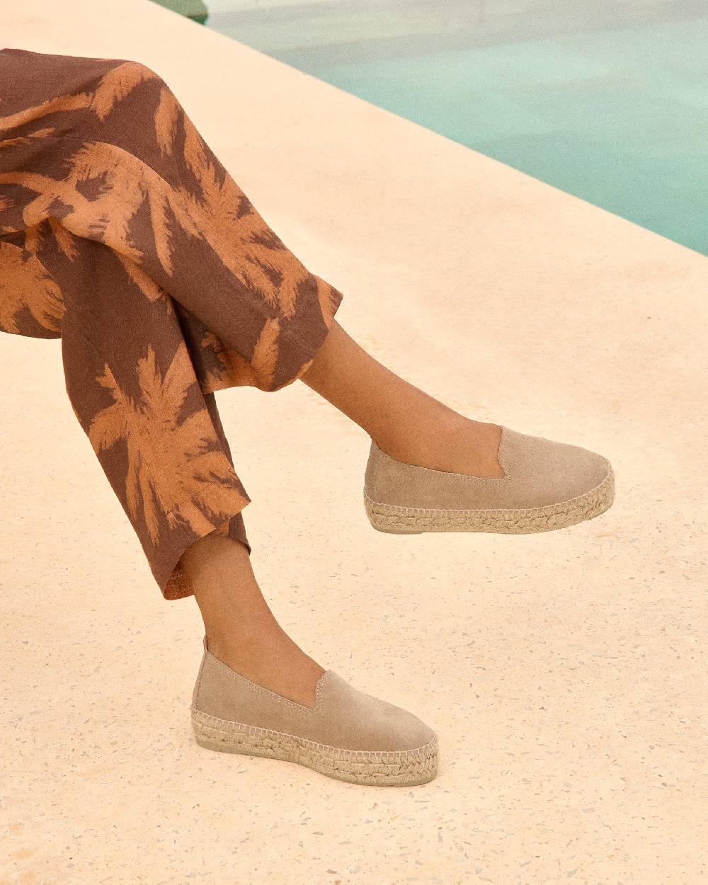 Manebí Espadrillas con Doppia Suola - Hamptons - Vintage Taupe Affare Del Giorno