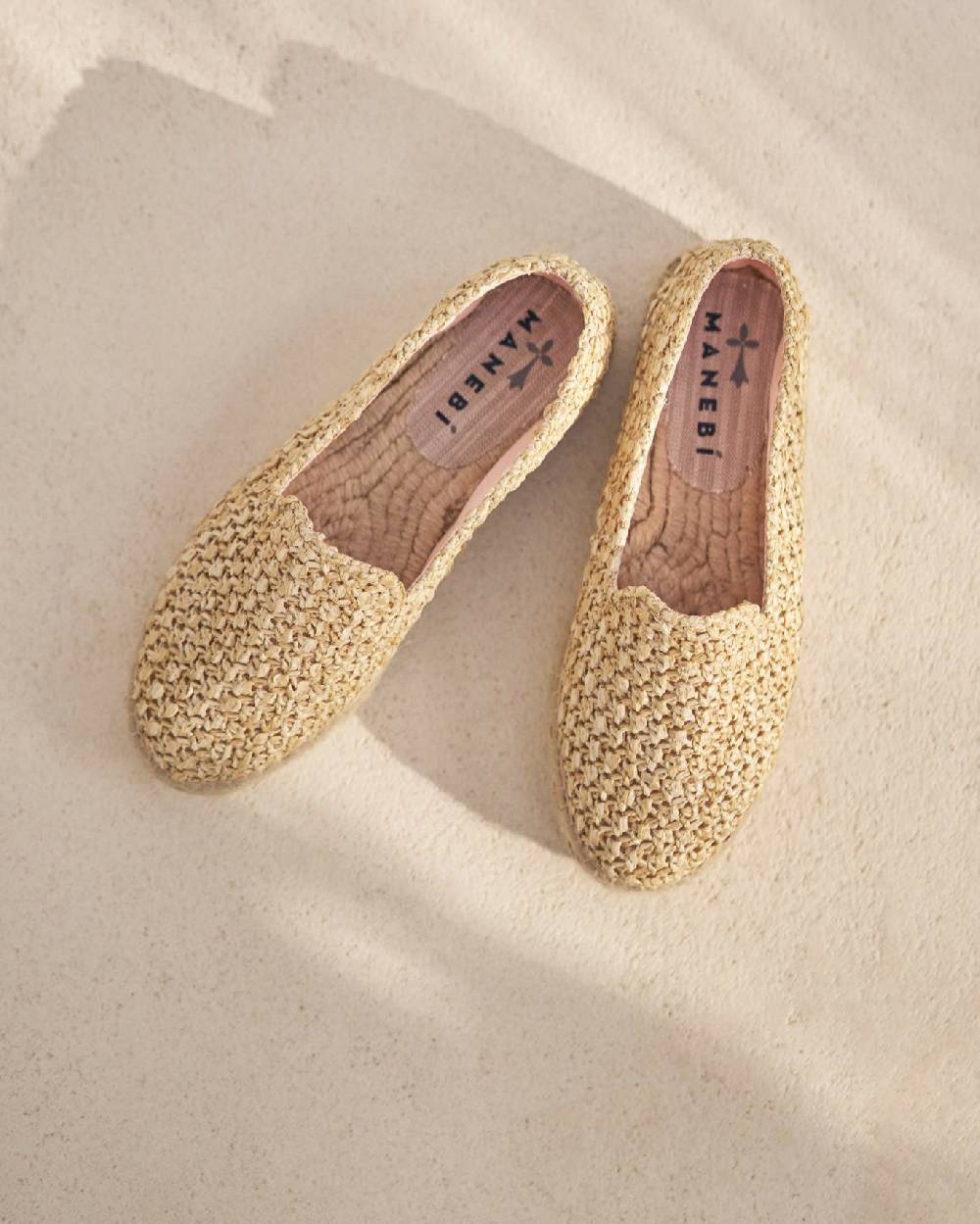 Manebí Raffia Double Sole Espadrilles - Yucatán Raffia Net Sconto