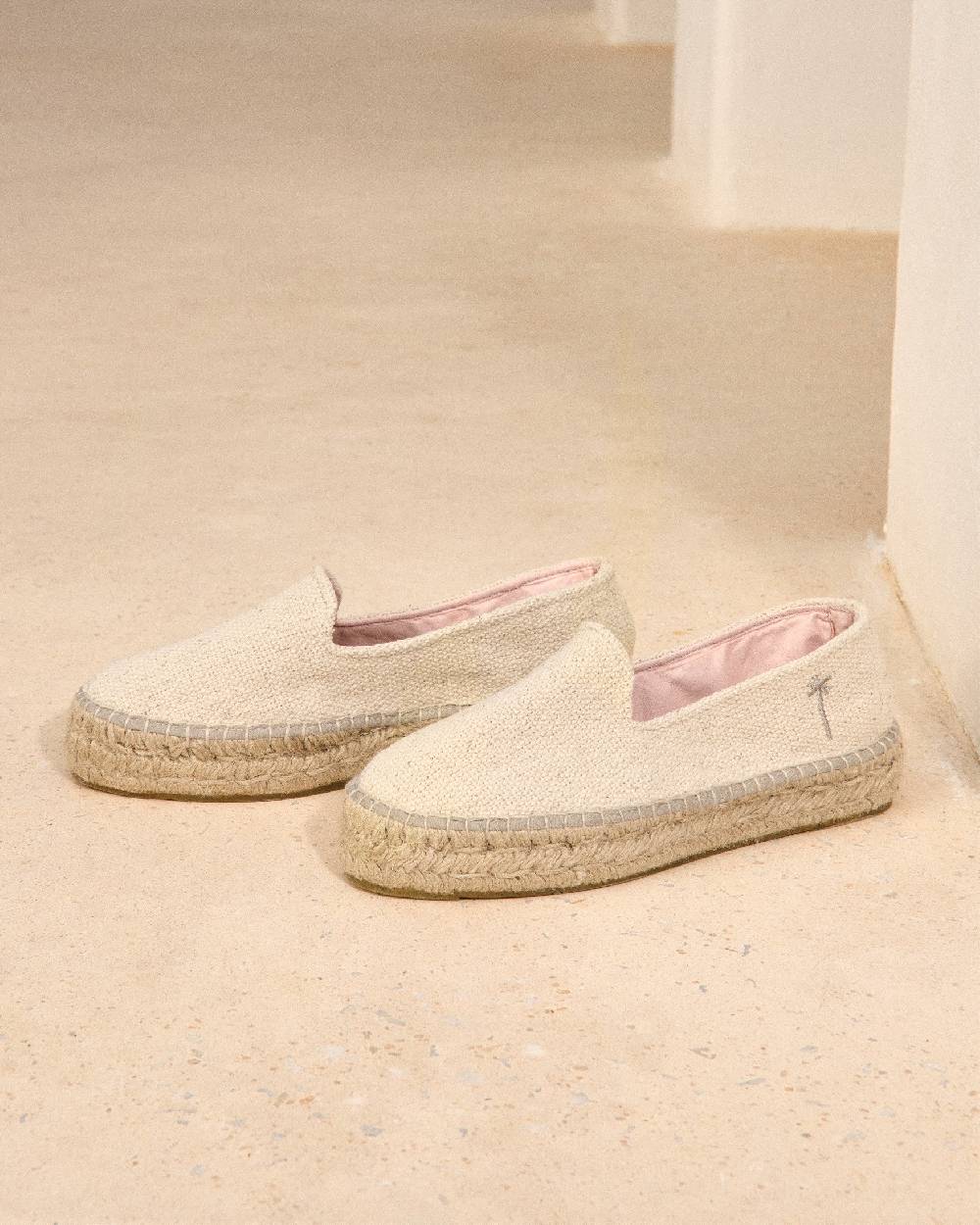 Manebí Coarse Woven Canvas|Double Sole Espadrilles - Yucatán Natural Offerta