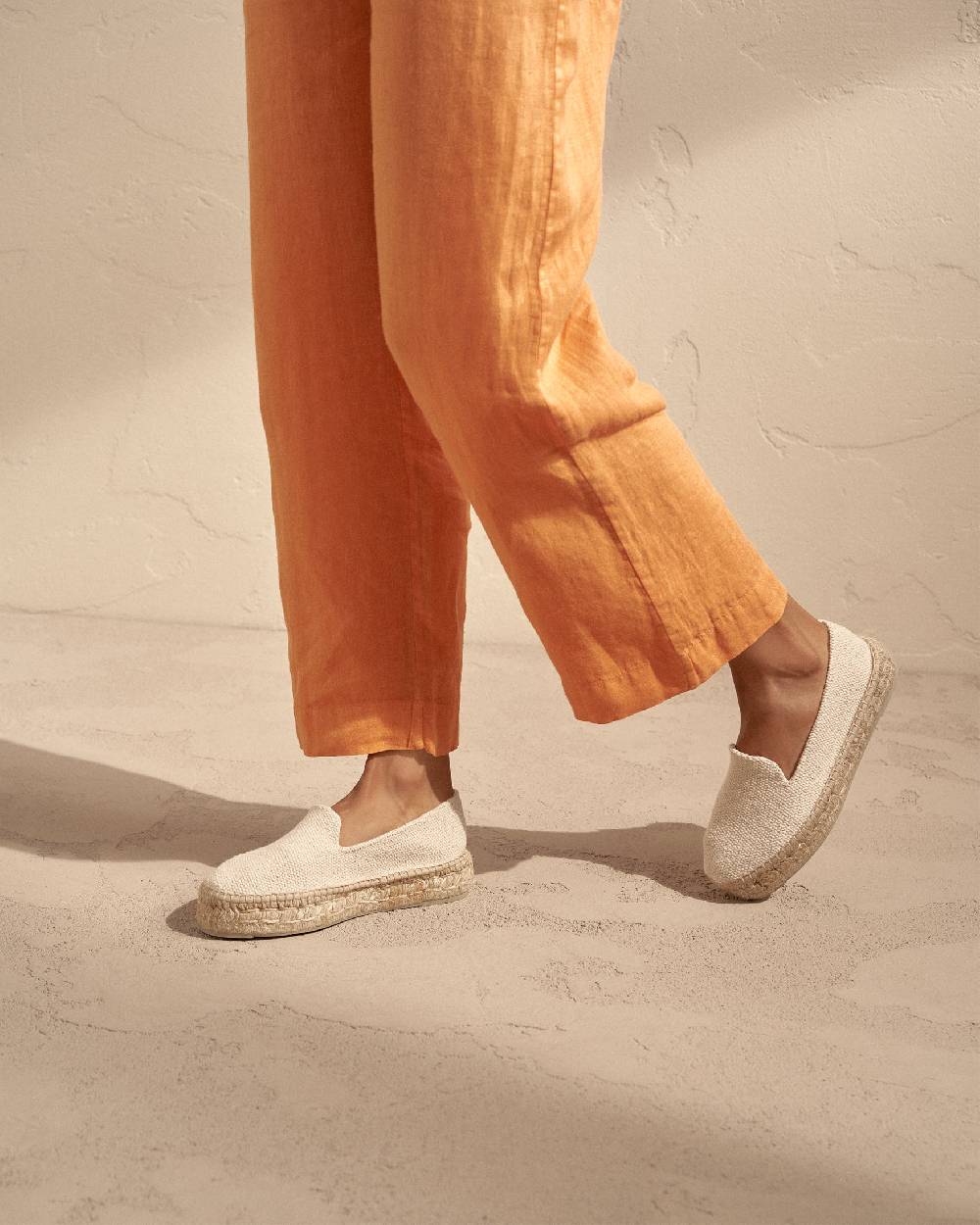 Manebí Coarse Woven Canvas|Double Sole Espadrilles - Yucatán Natural Offerta